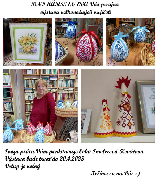 Výstava veľkonočných vajíčok v Knihárstve Eva