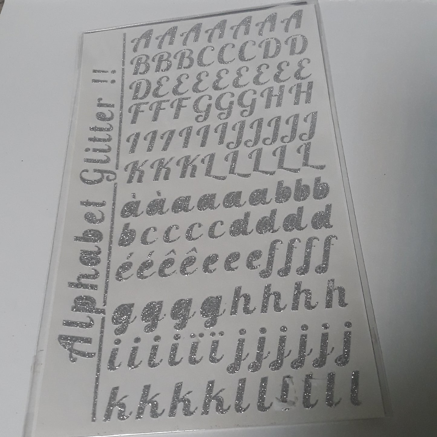 Abeceda písaná strieborná