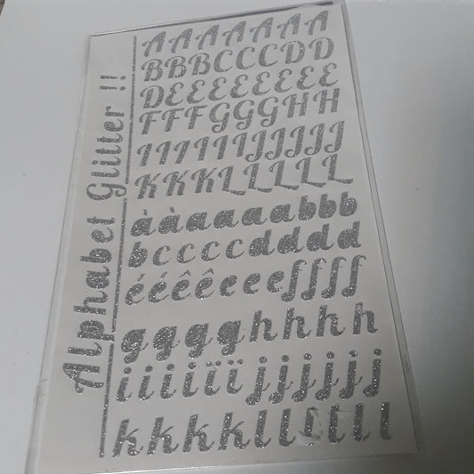 Abeceda písaná strieborná