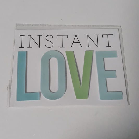 Nálepka LOVE modrá