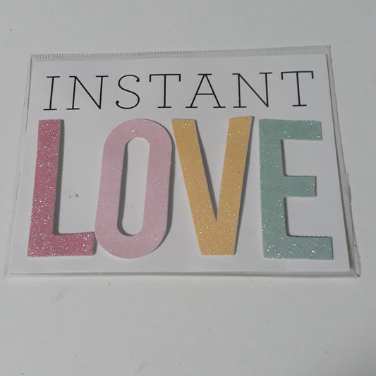 Nálepka LOVE ružová