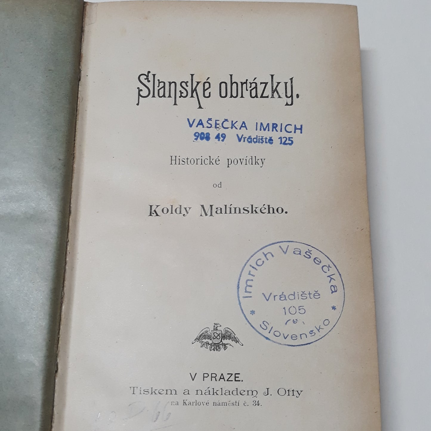 Slanské obrázky, Zašlými věky