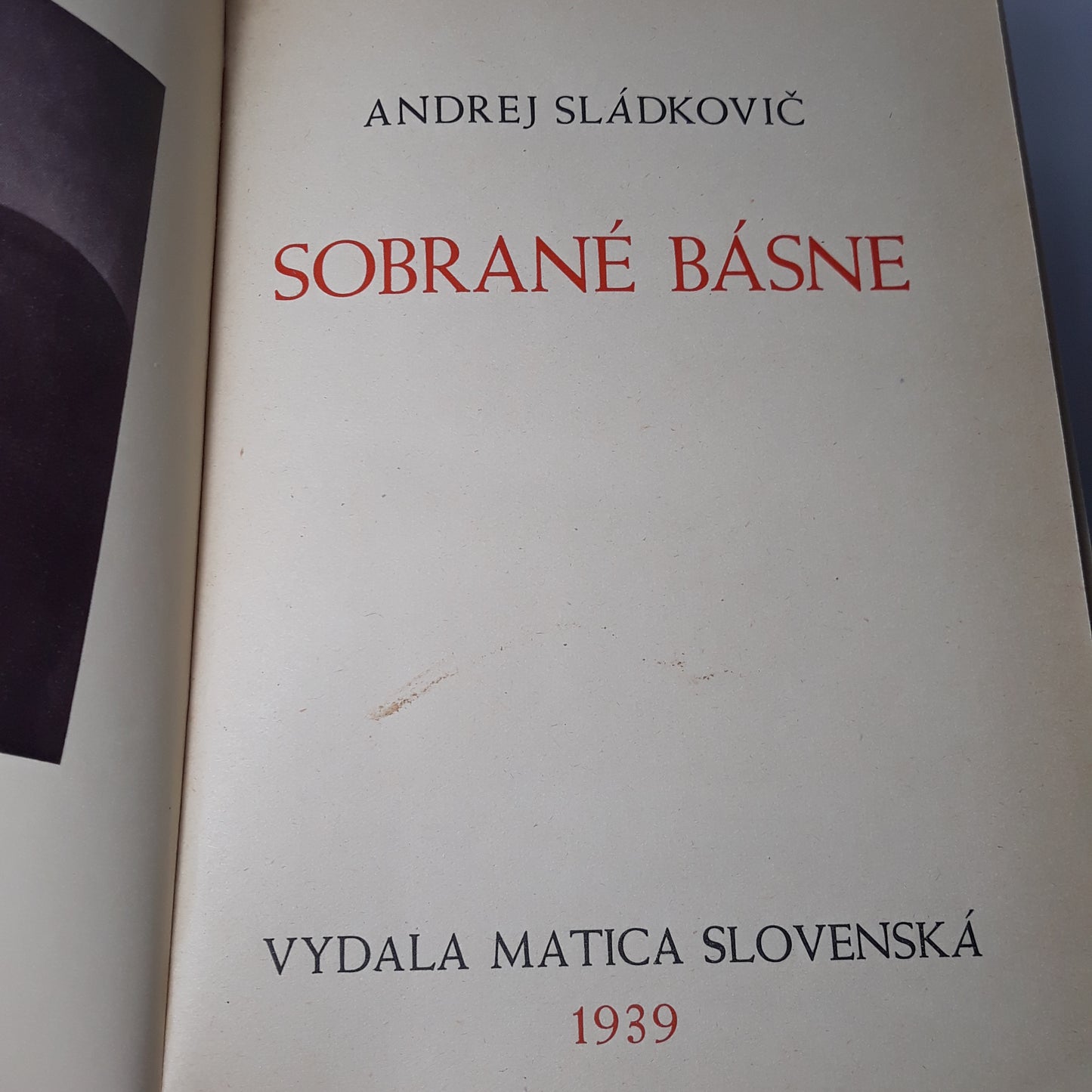 Sobrané básne Andreja Sládkoviča
