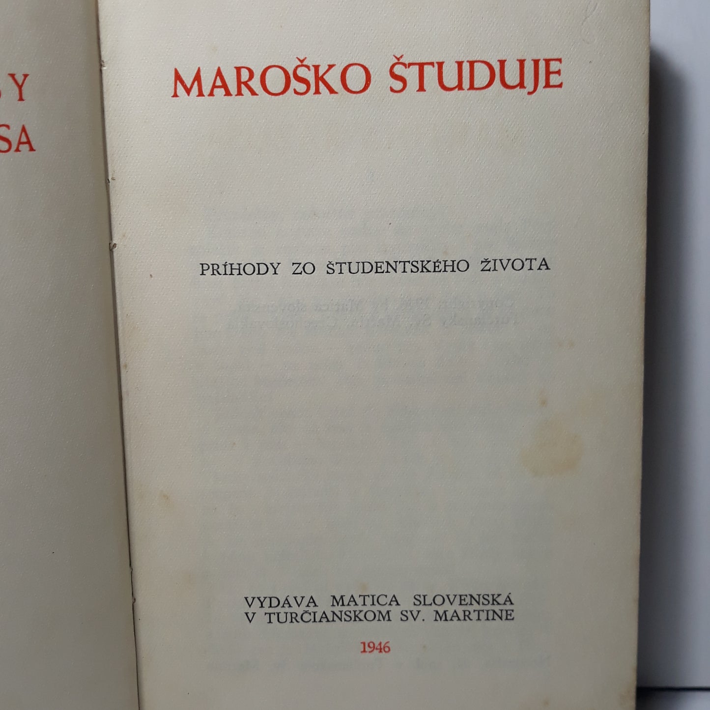 Maroško študuje