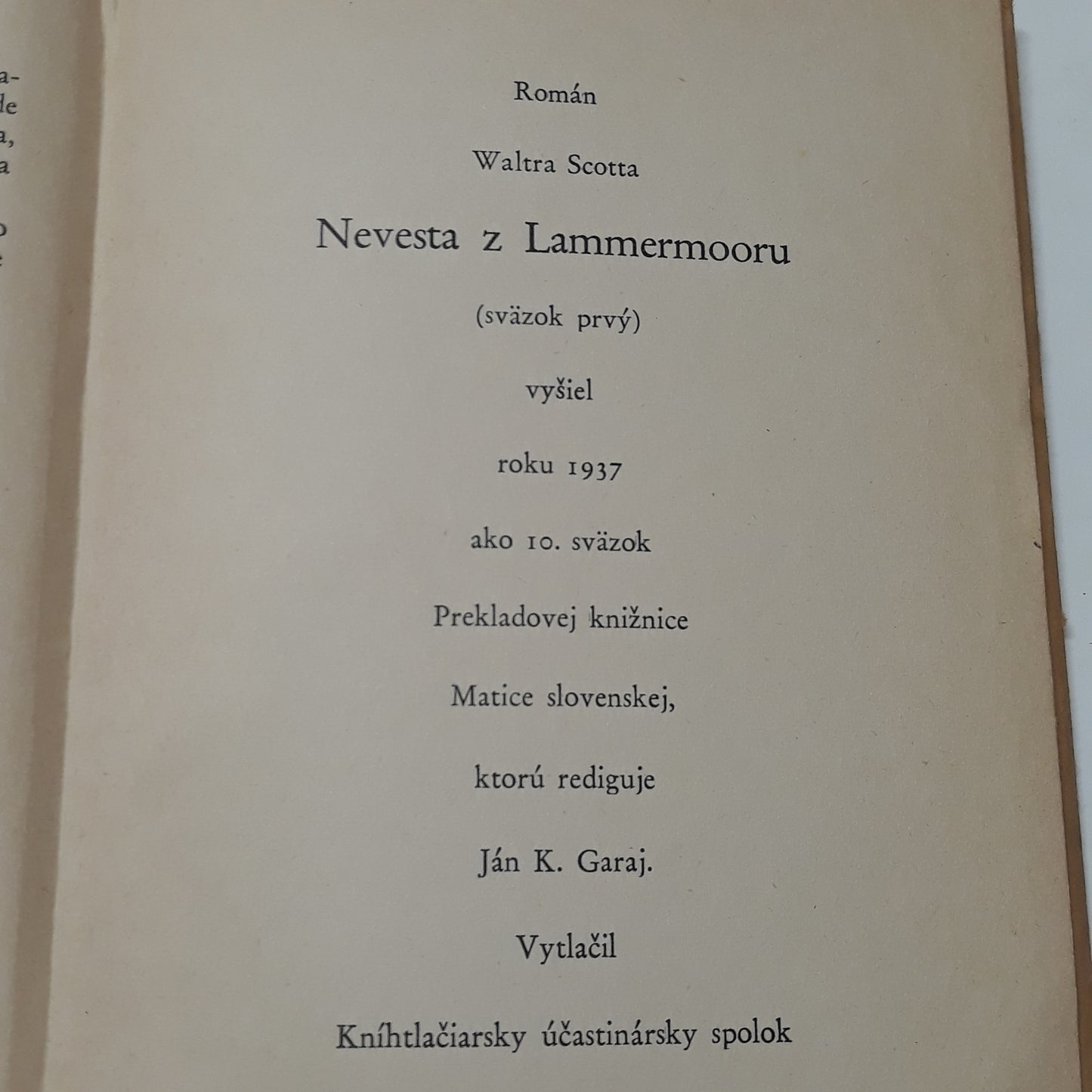Nevesta z Lammermooru I