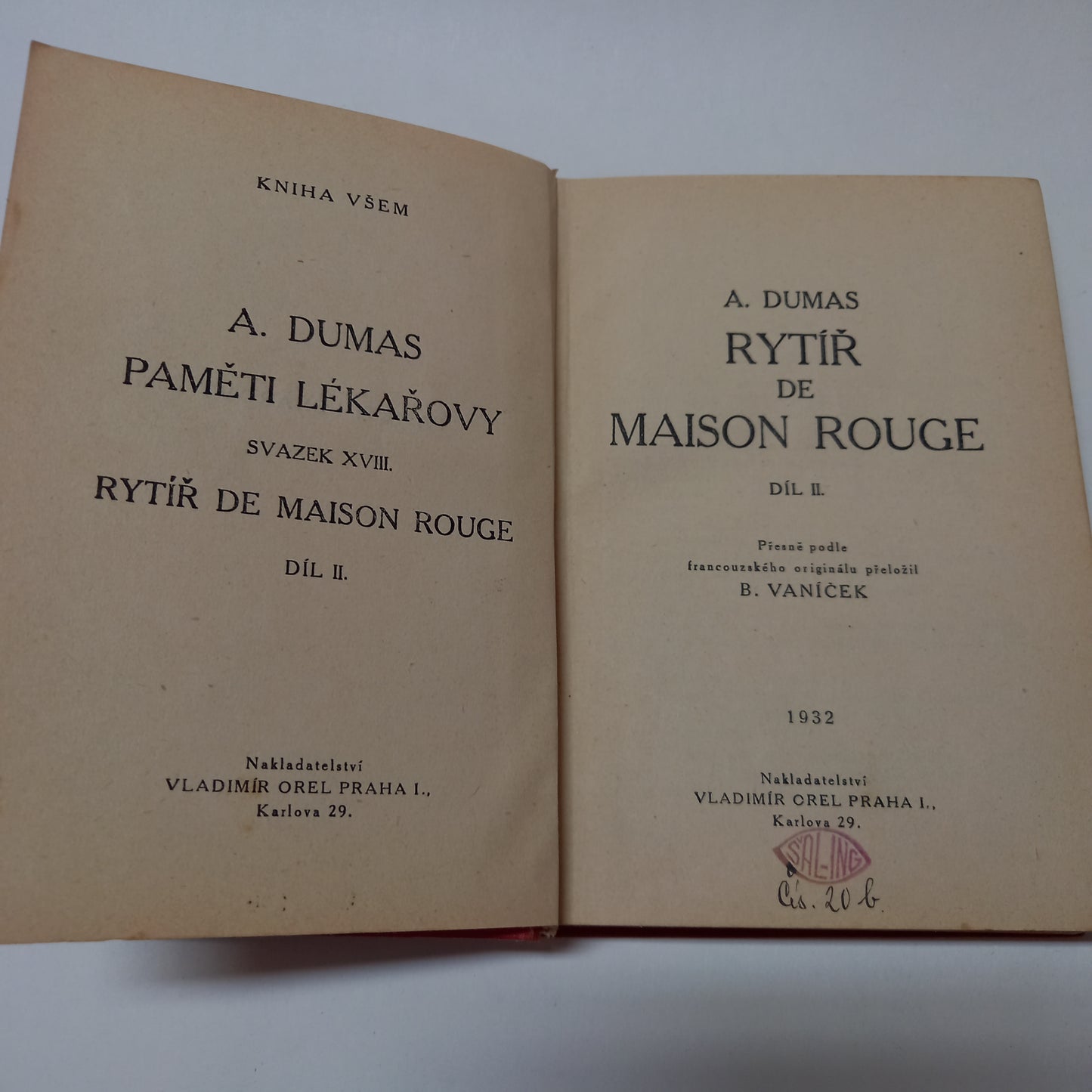 Paměti lékařovy XVIII Rytíř de Maison Rouge II