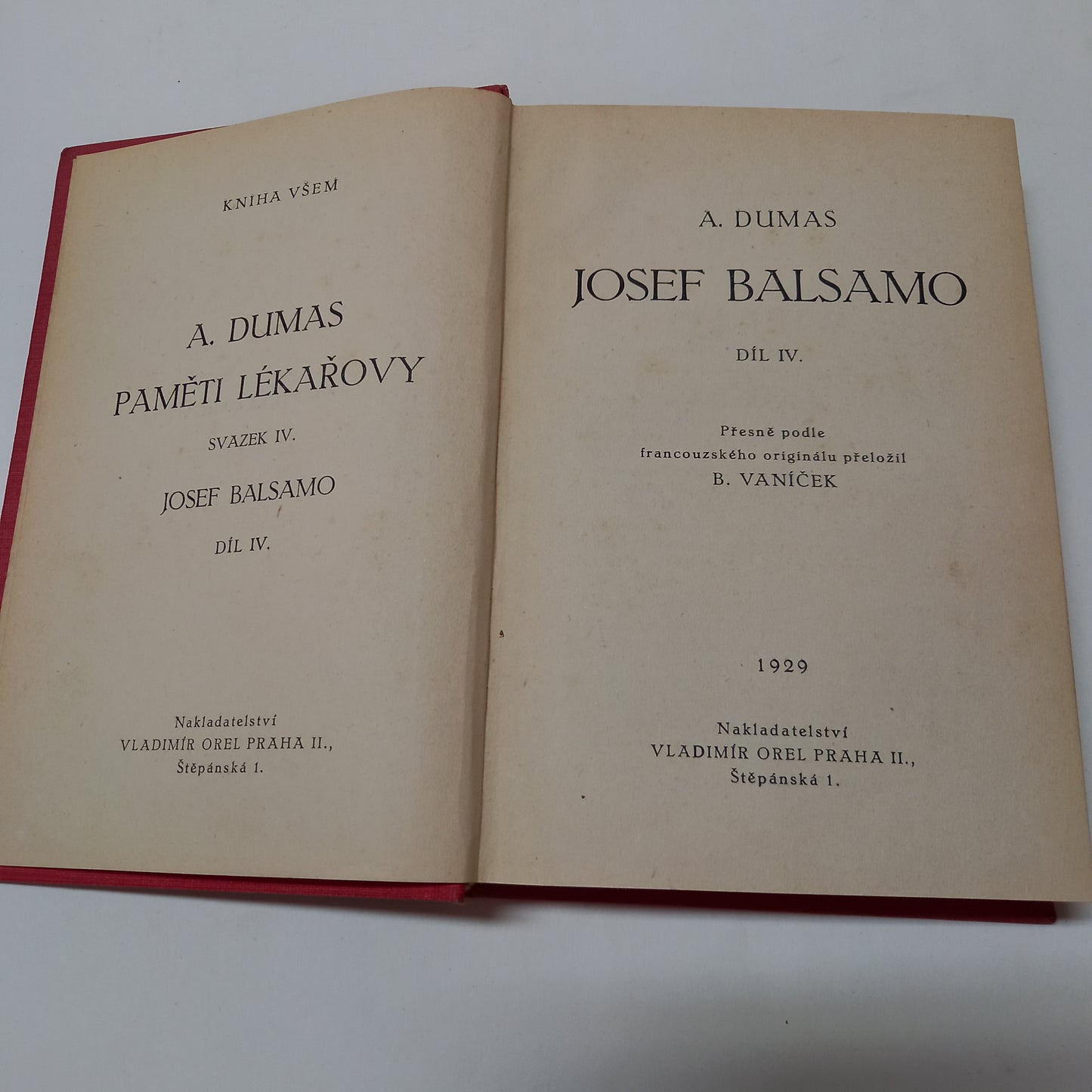 Paměti lékařovy IV Josef Balsamo IV