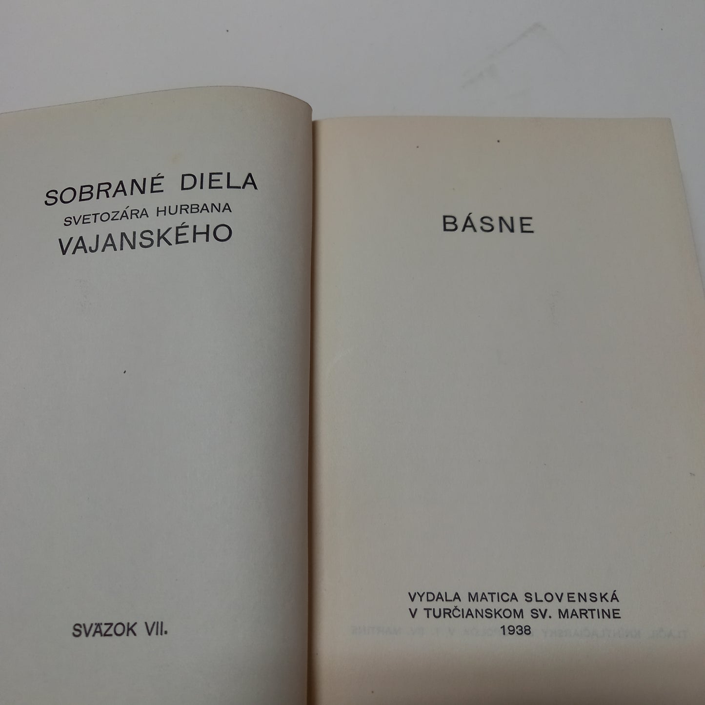 Sobrané diela S. H. Vajanského VII - Básne