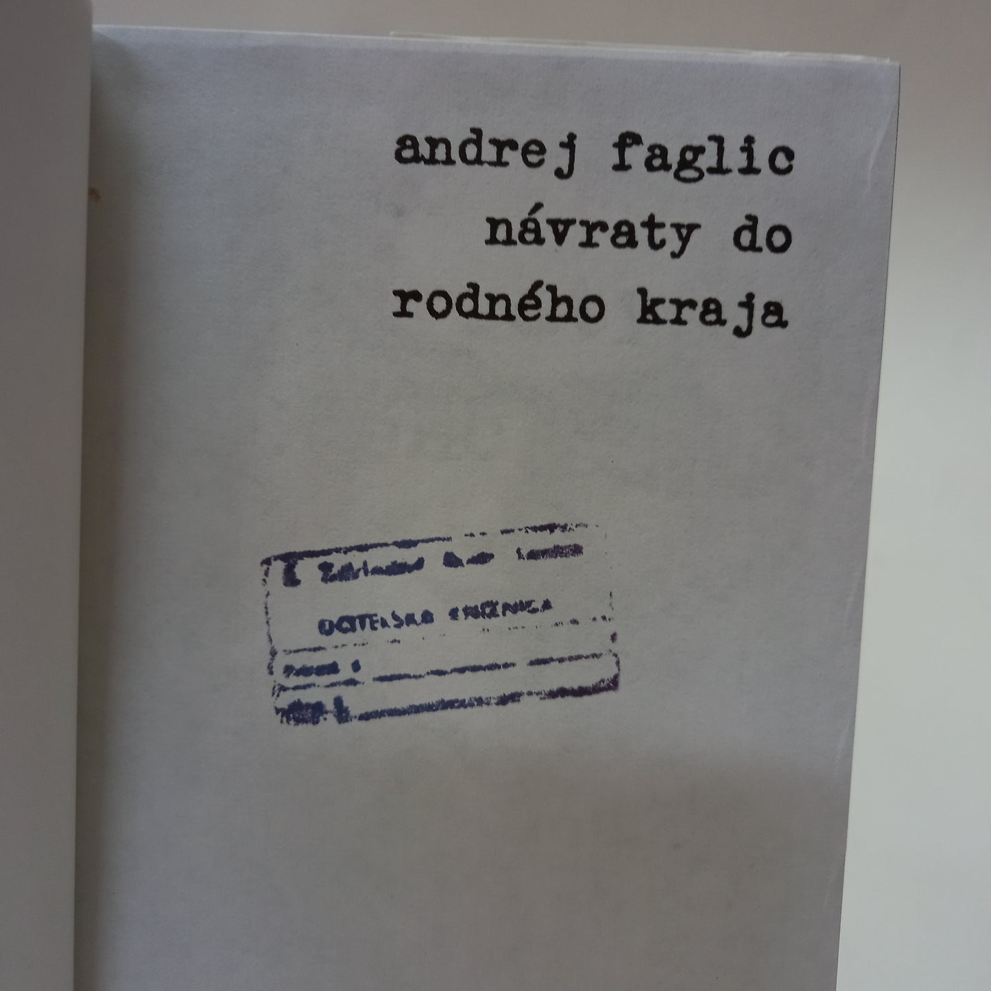 Návraty do rodného kraja