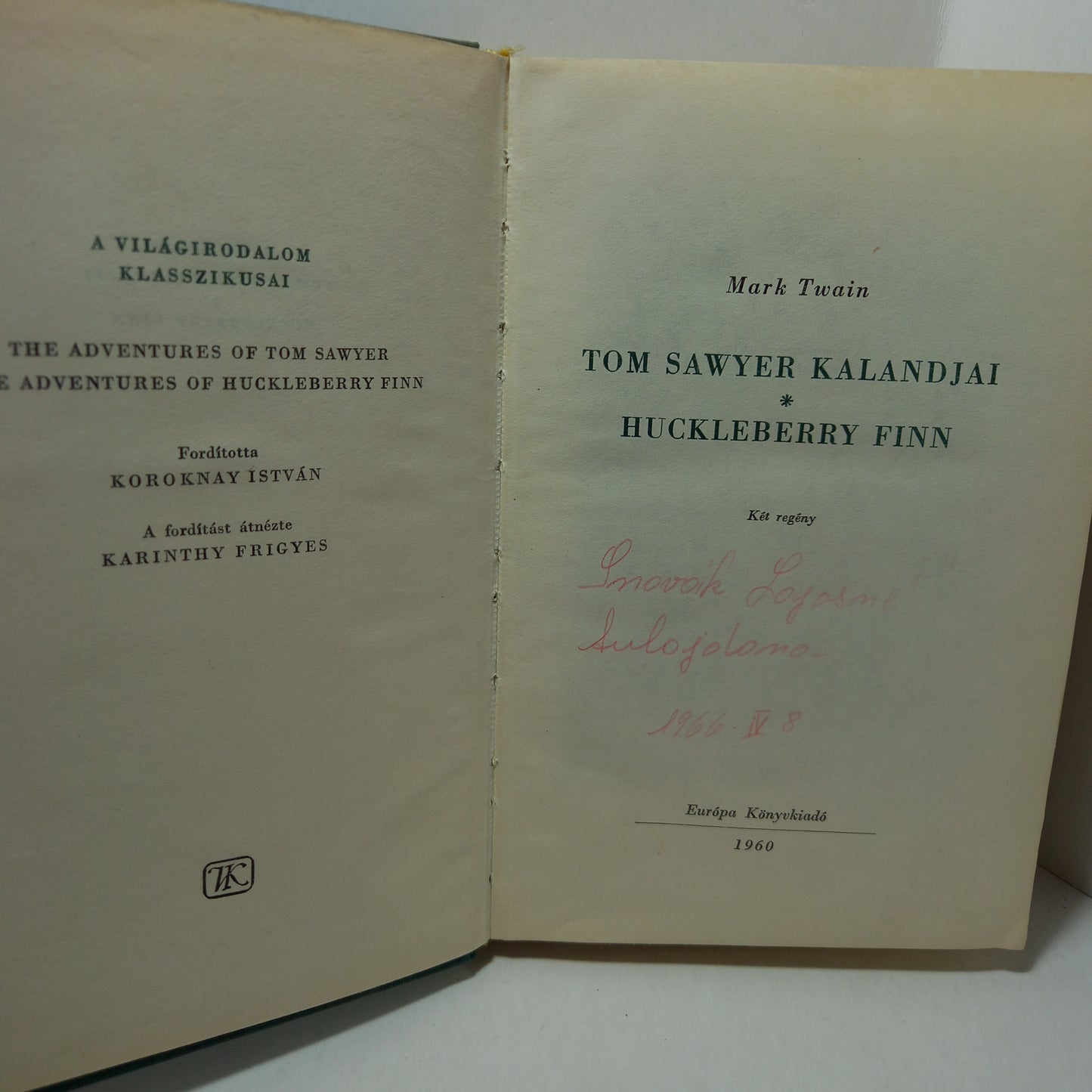Tom Sawyer kalandjai - Huckleberry Finn