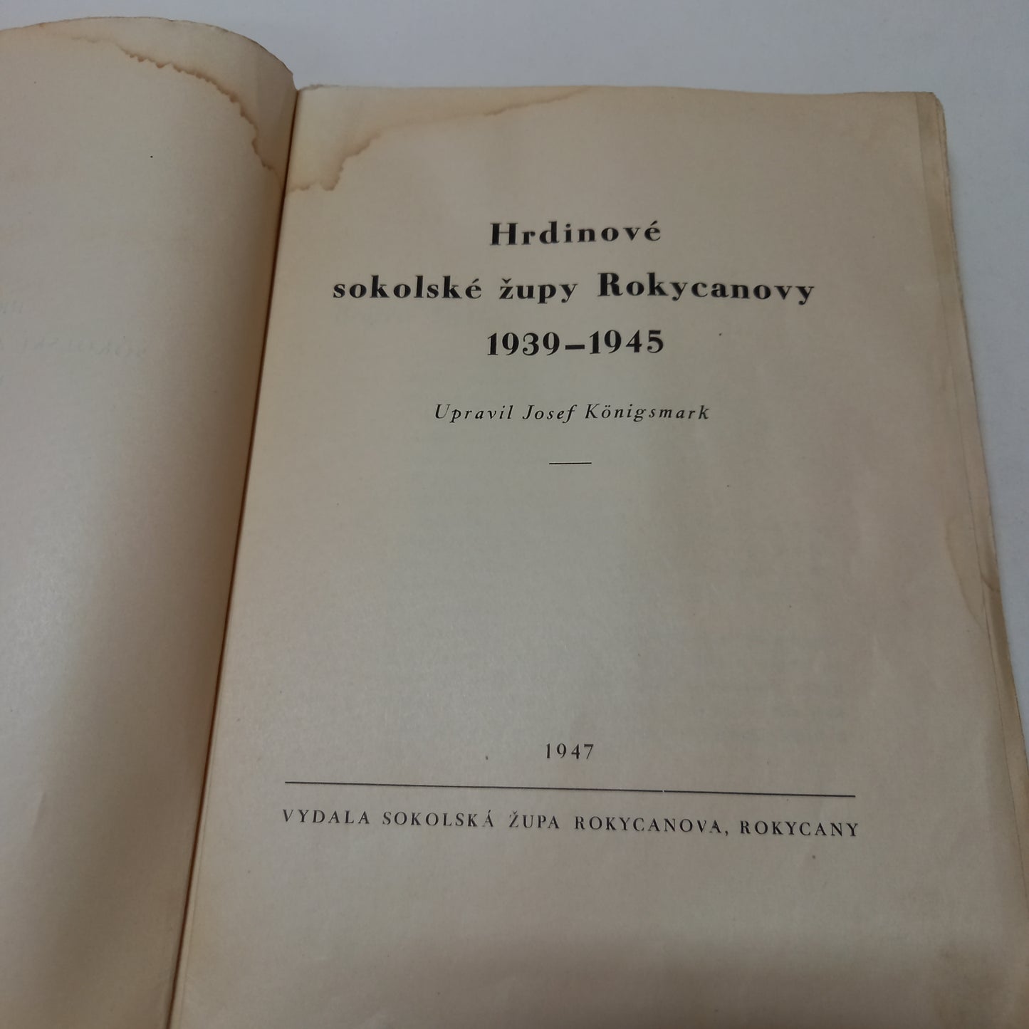 Hrdinové sokolské župy Rokycanovy 1939-1945