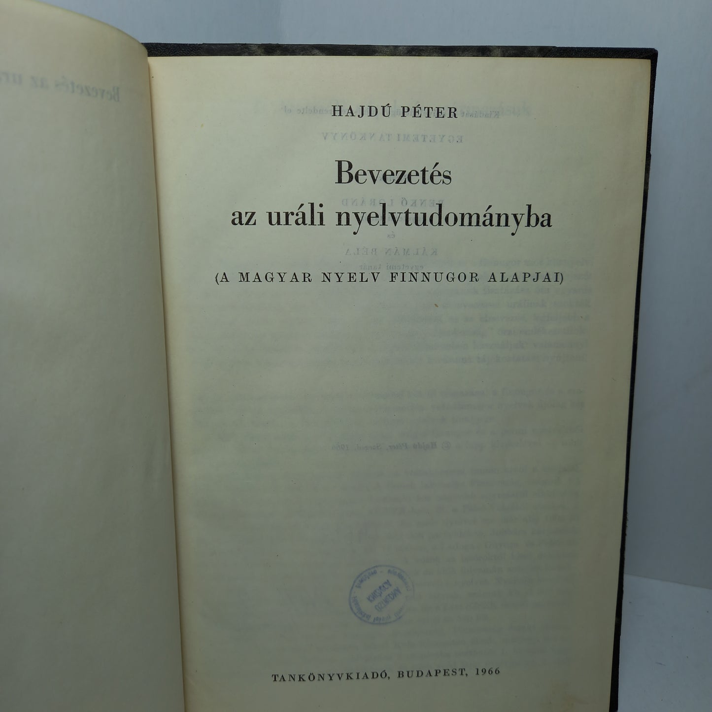 Bevezetés az uráli nyelvtudományba