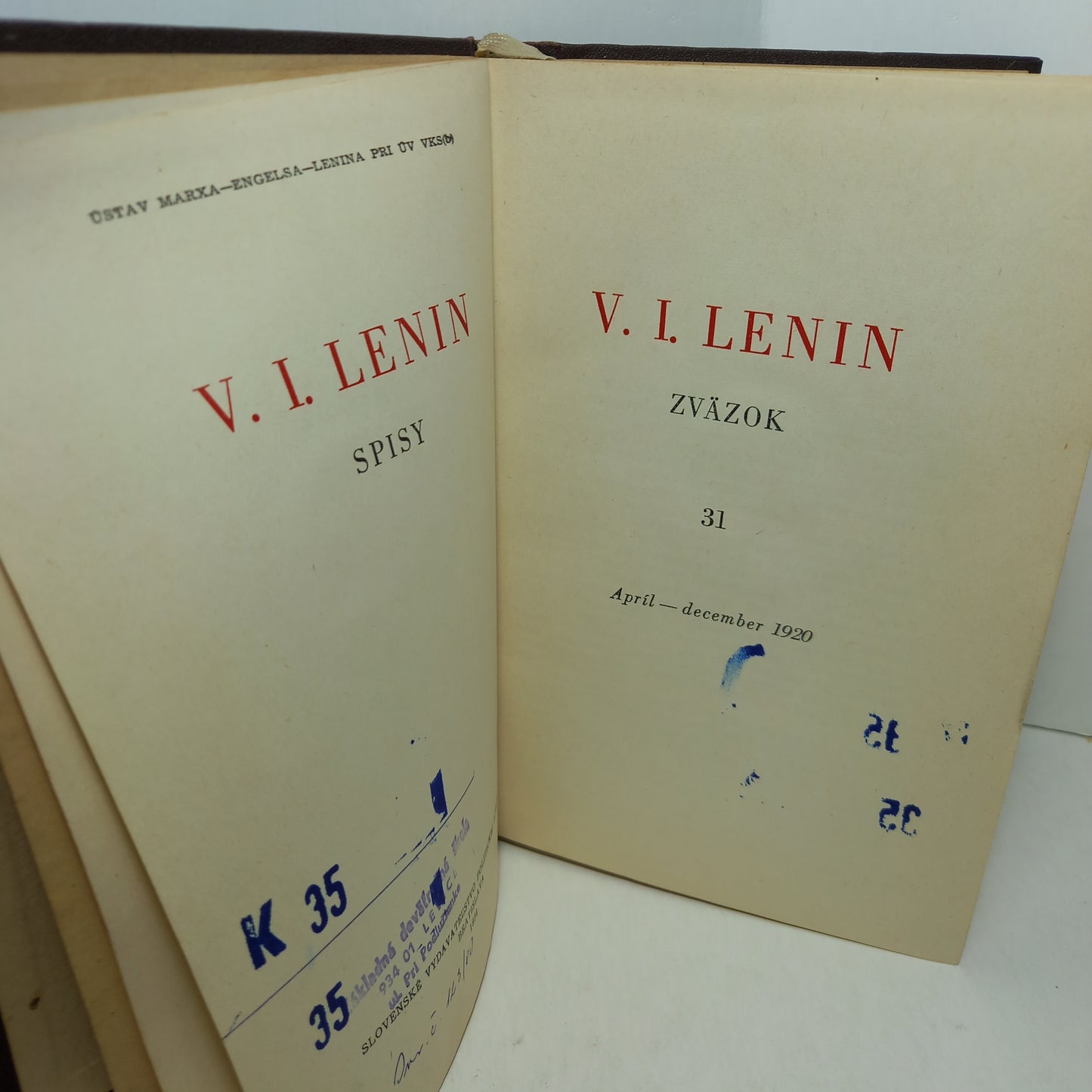 Spisy V. I. Lenin 31