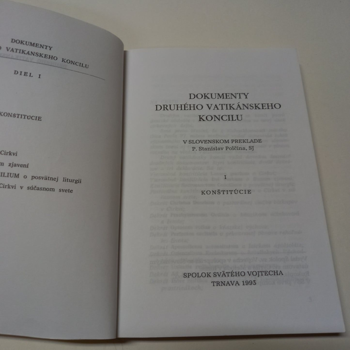 Dokumenty druhého vatikánskeho koncilu I