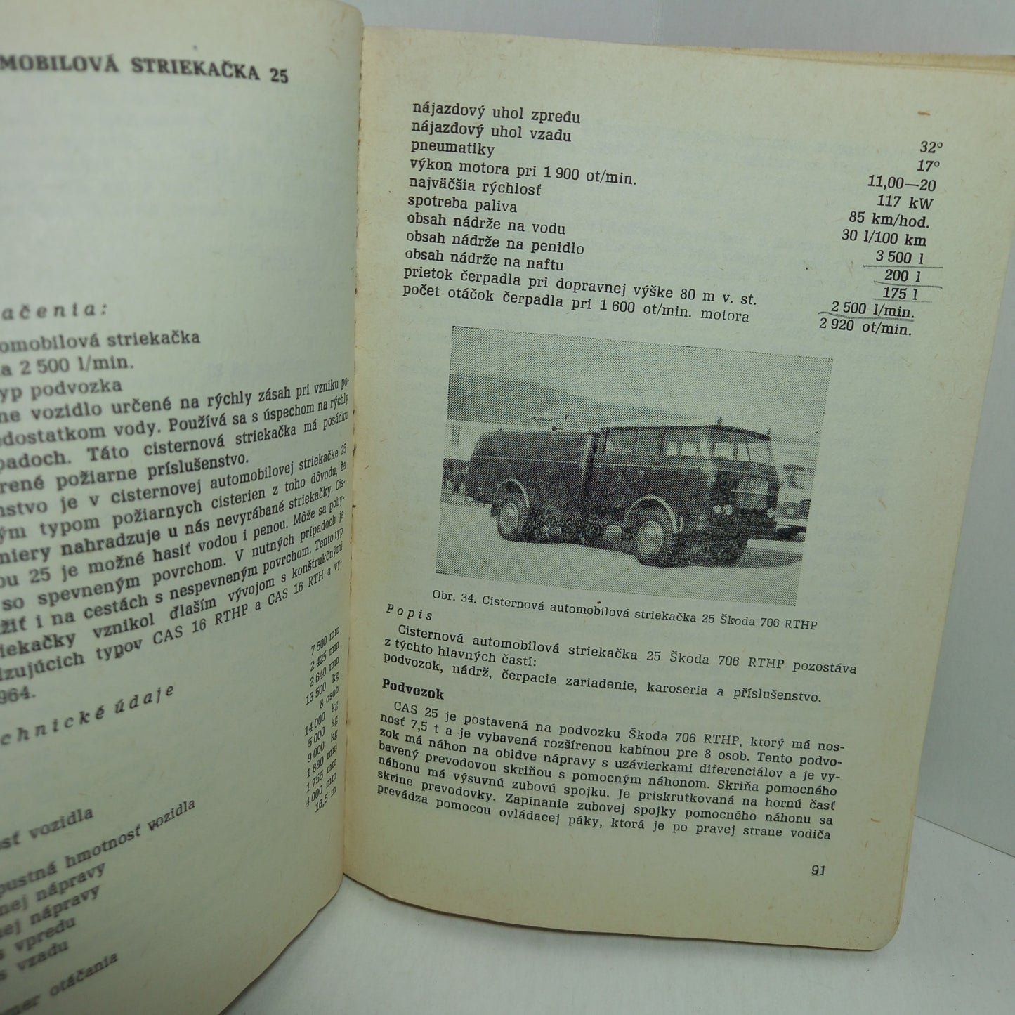 Požiarne automobily a požiarne prívesy používané v ČSSR