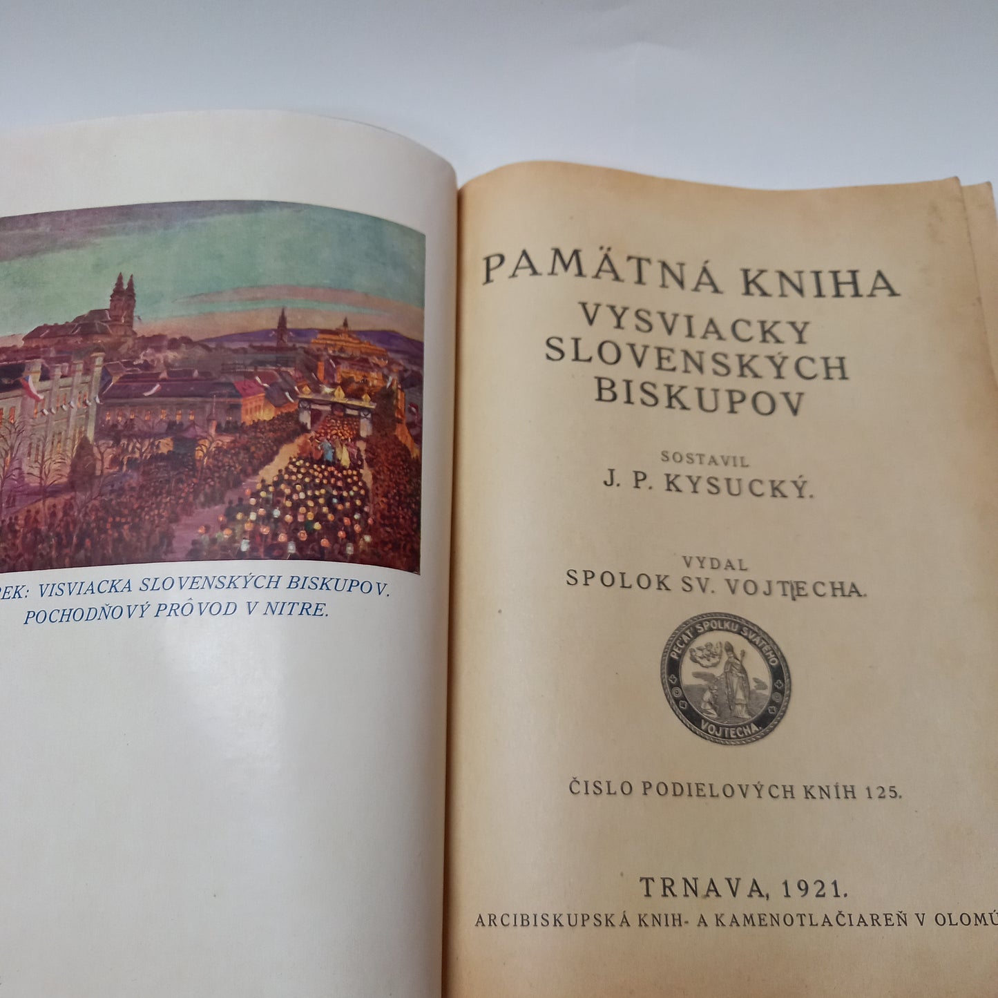 Pamätná kniha vysviacky slovenských biskupov