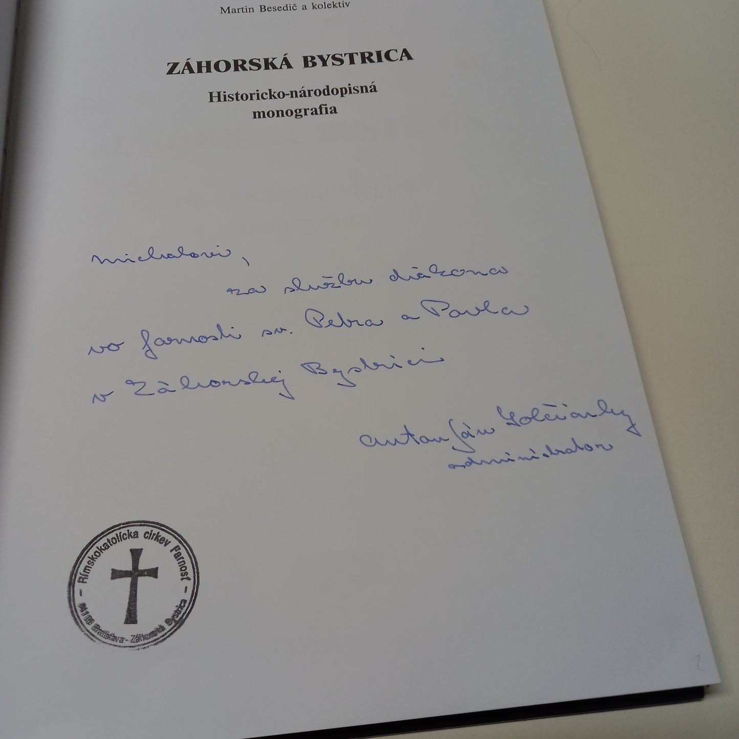 Záhorská Bystrica                      Historicko- národopisná monografia
