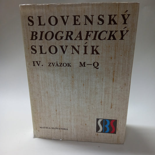 Slovenský biografický slovník IV.