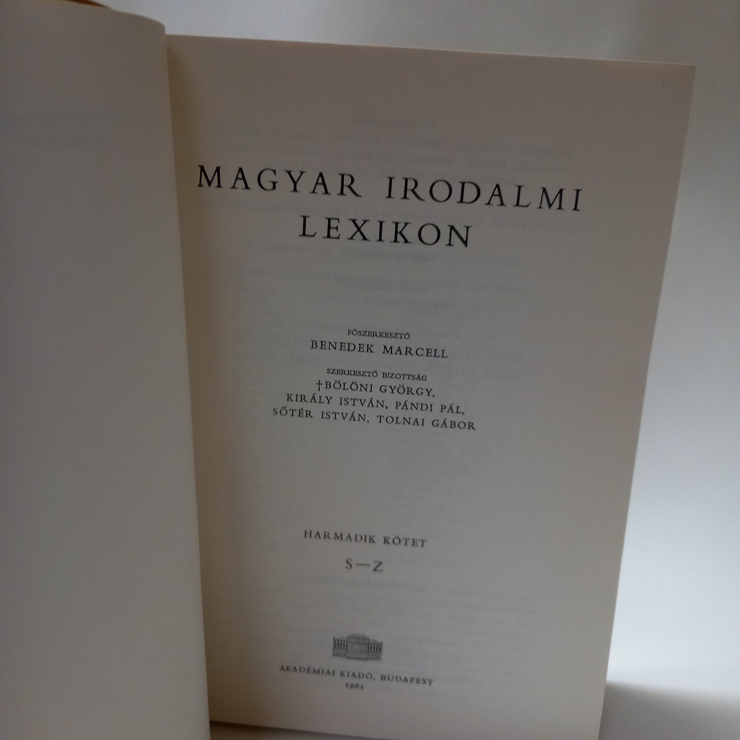 Magyar irodalmi lexikon S-Z