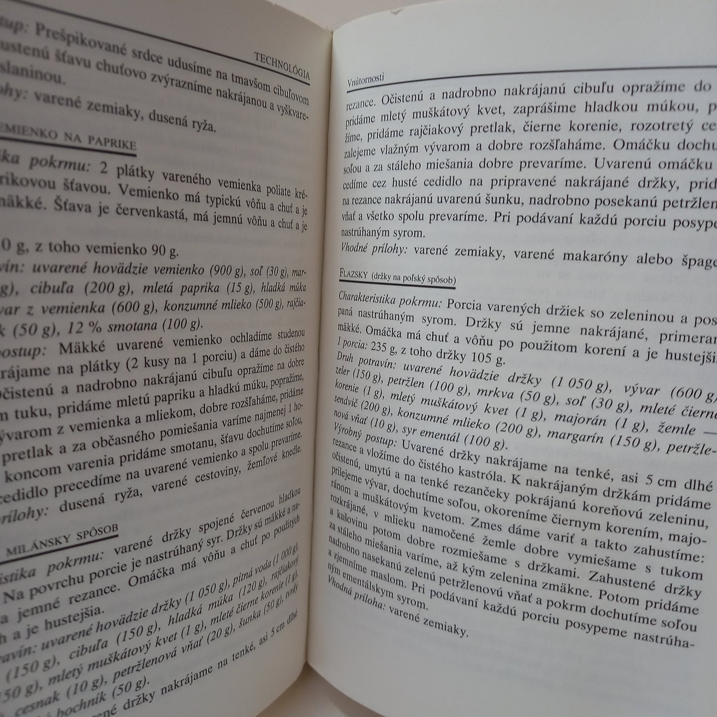 Technológia pre 2. a 3. ročník stredných odborných učilíšť, učebný odbor kuchár-čašník