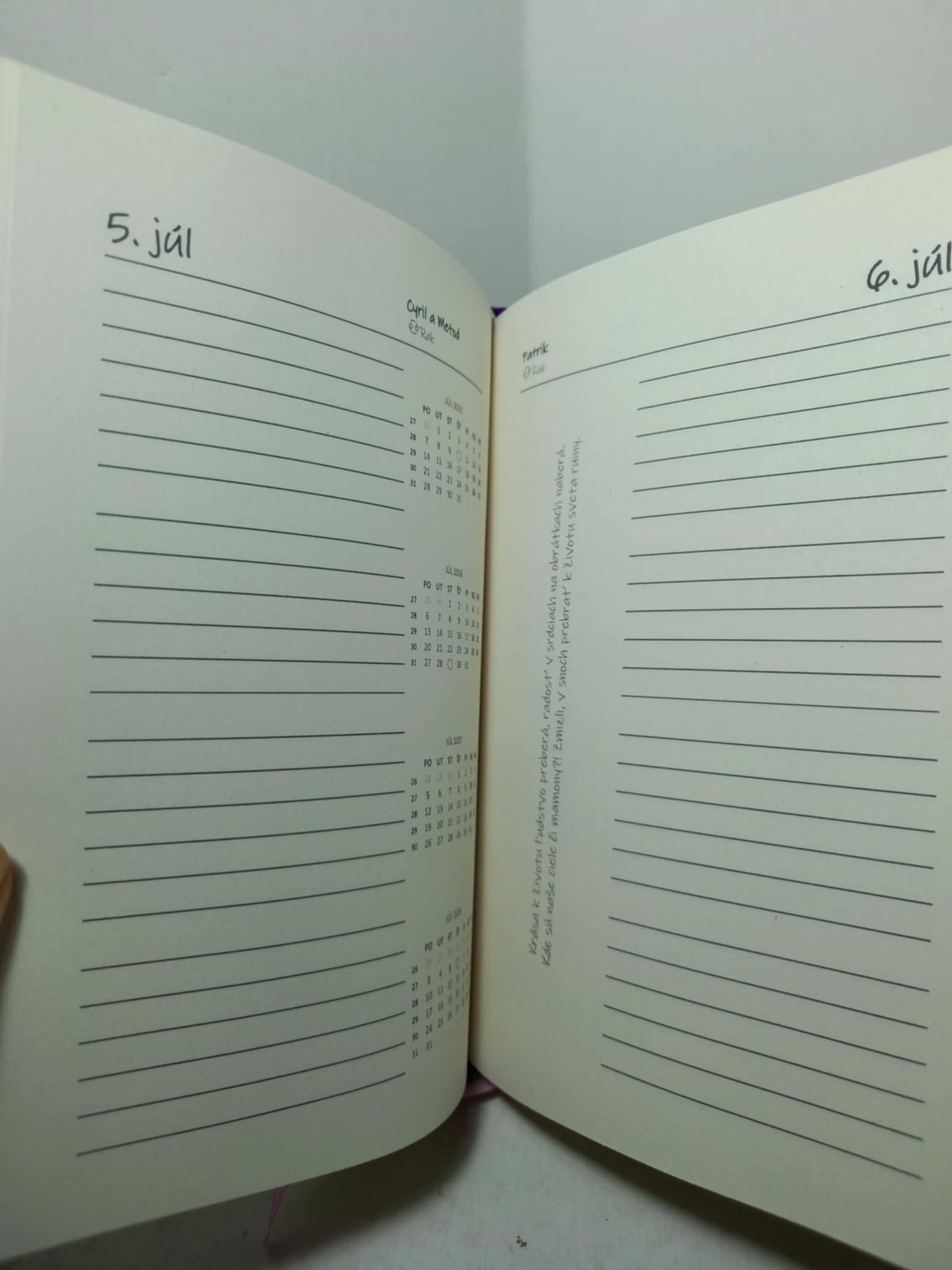 Záznamník života 2025 - 2028