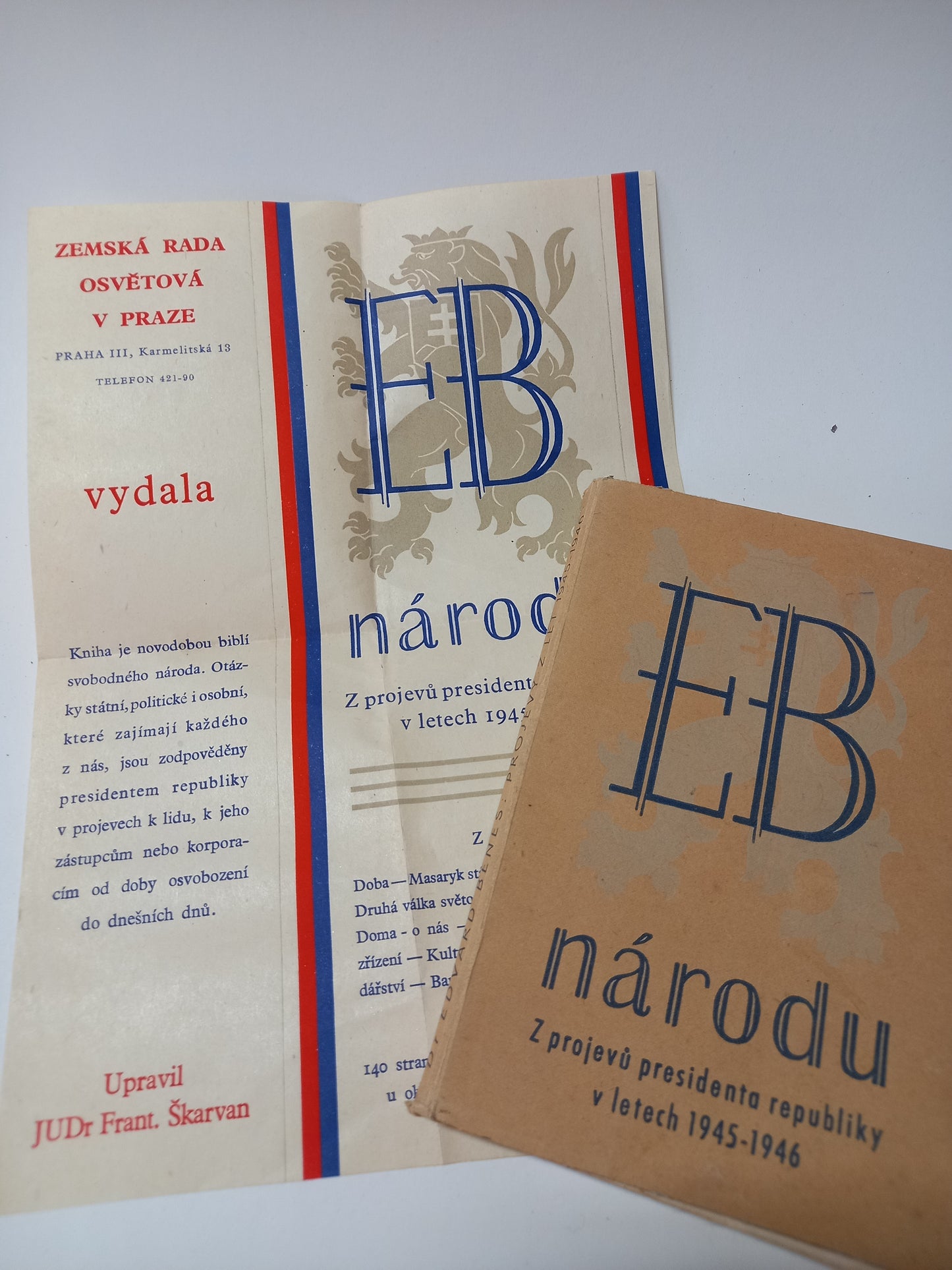 EB národu Z projevů presidenta republiky v letech 1945-1946