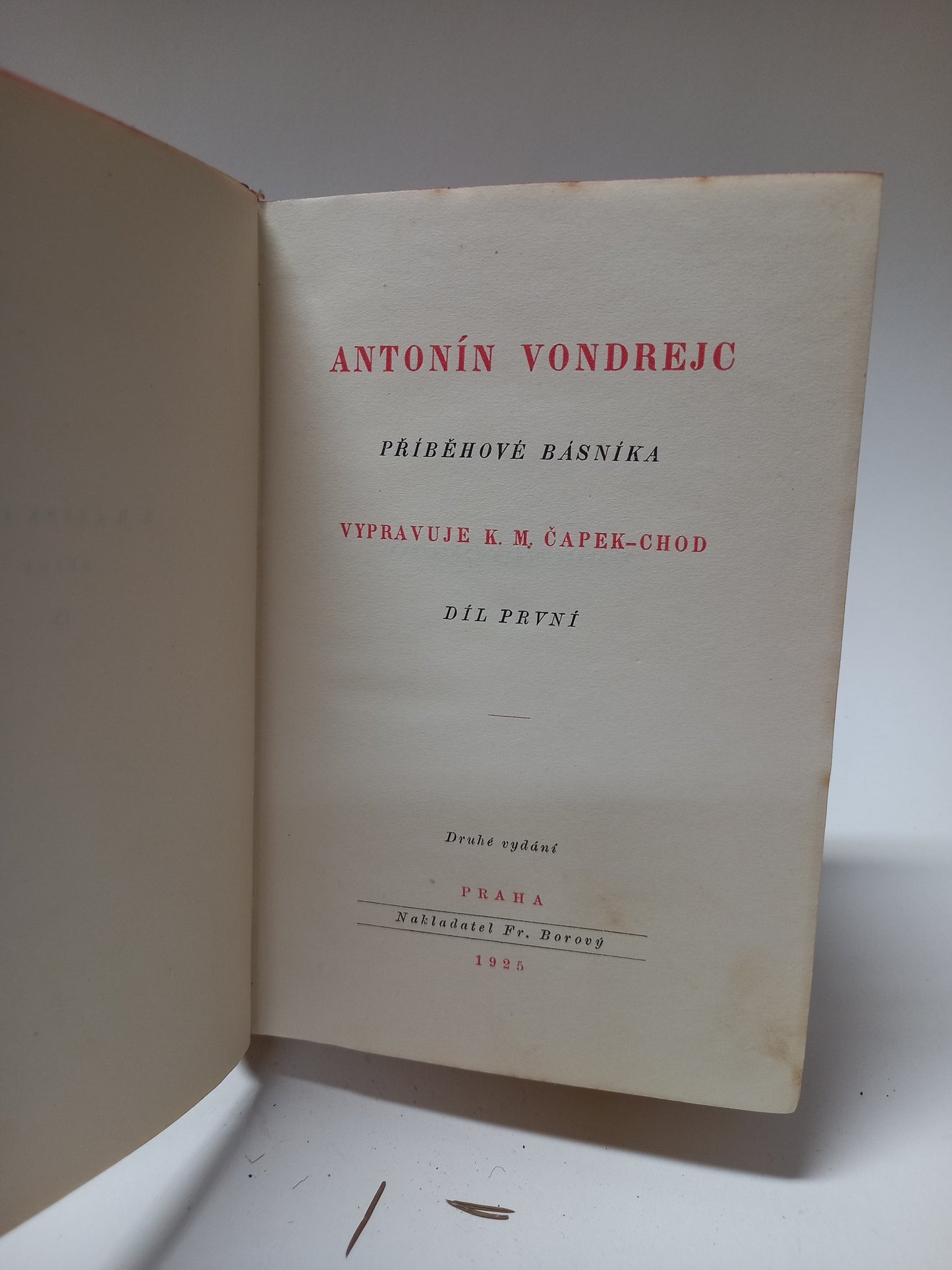 Antonín Vondrejc - prvý diel