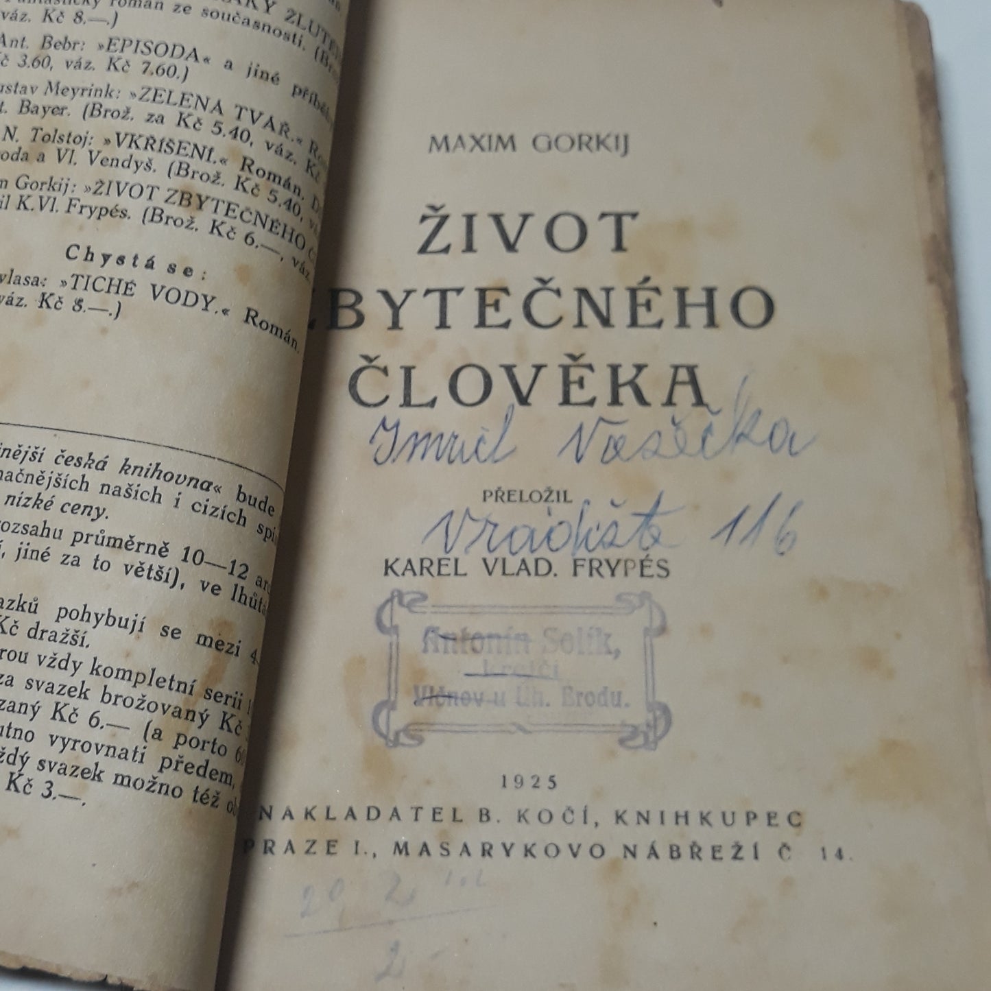 Život zbytečného člověka