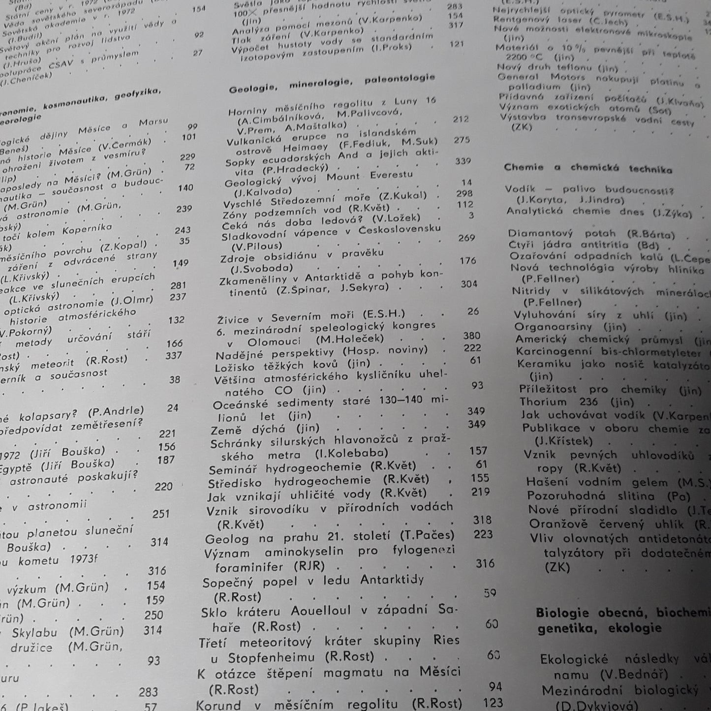 Vesmír 1973 (kompletný ročník)