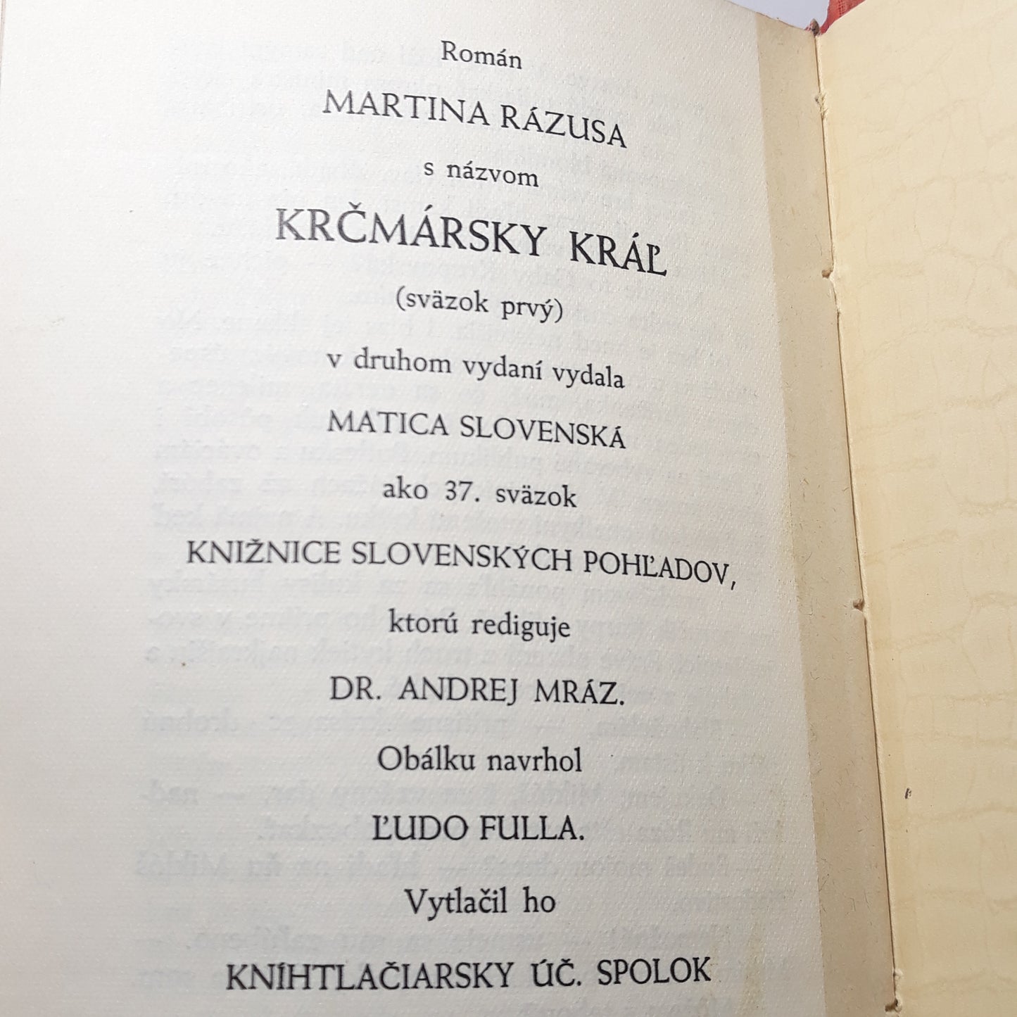 Krčmársky kráľ I