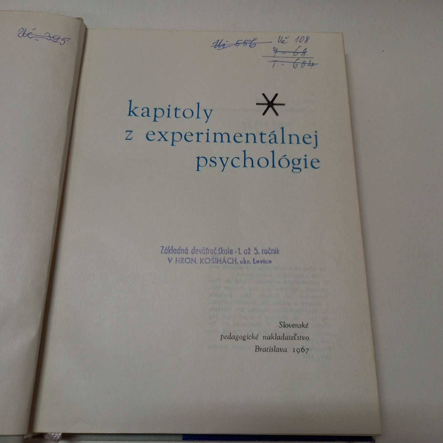Kapitoly z experimentálnej psychológie