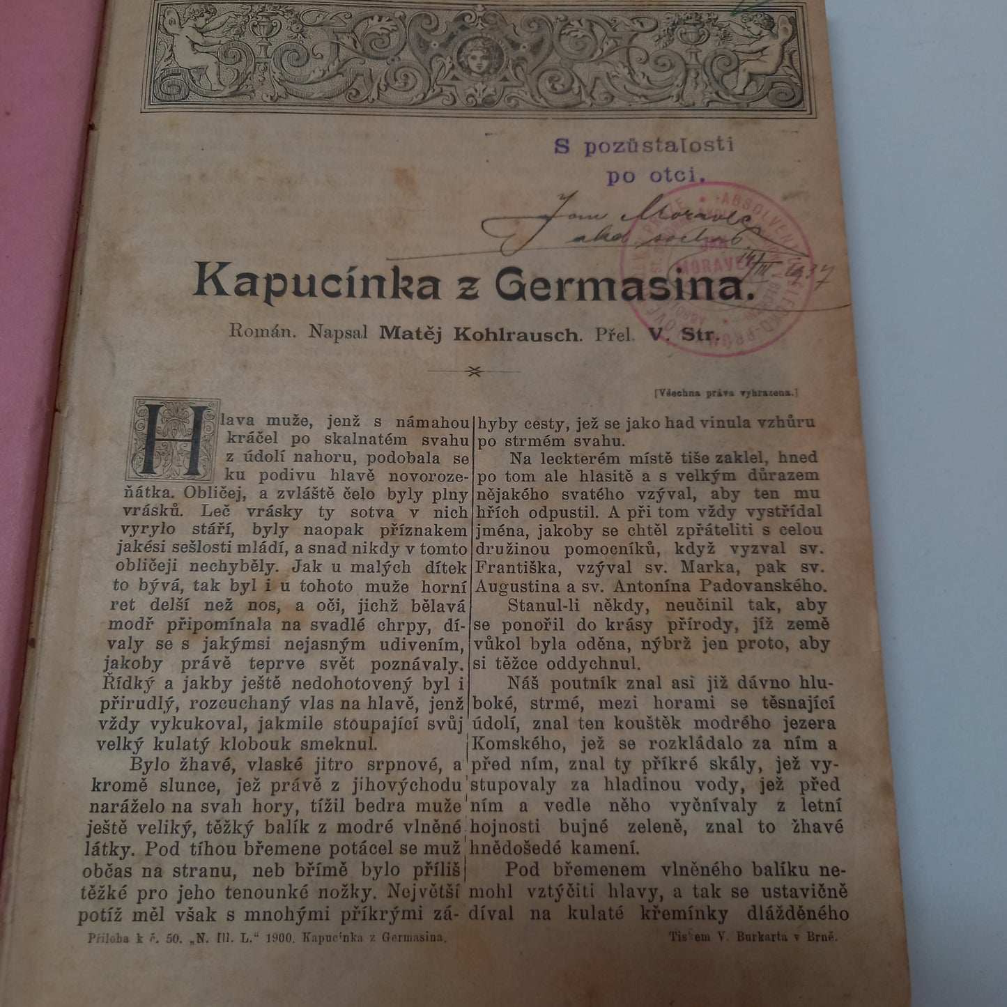 Kapucínka z Germasina- Město Hadleyburk -  Osídla a tenata- Dva tábory - Tajemství jednej noci - Kletba