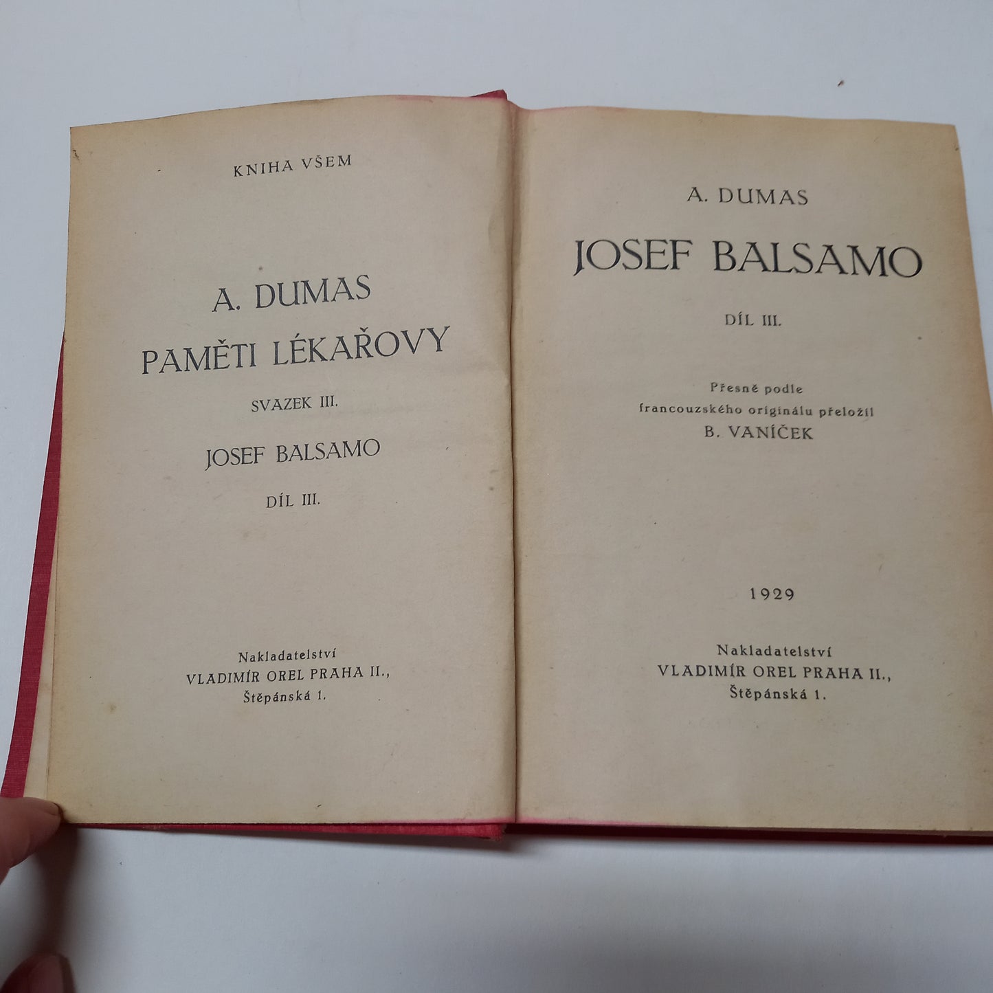 Paměti lékařovy III                      Josef Balsamo III