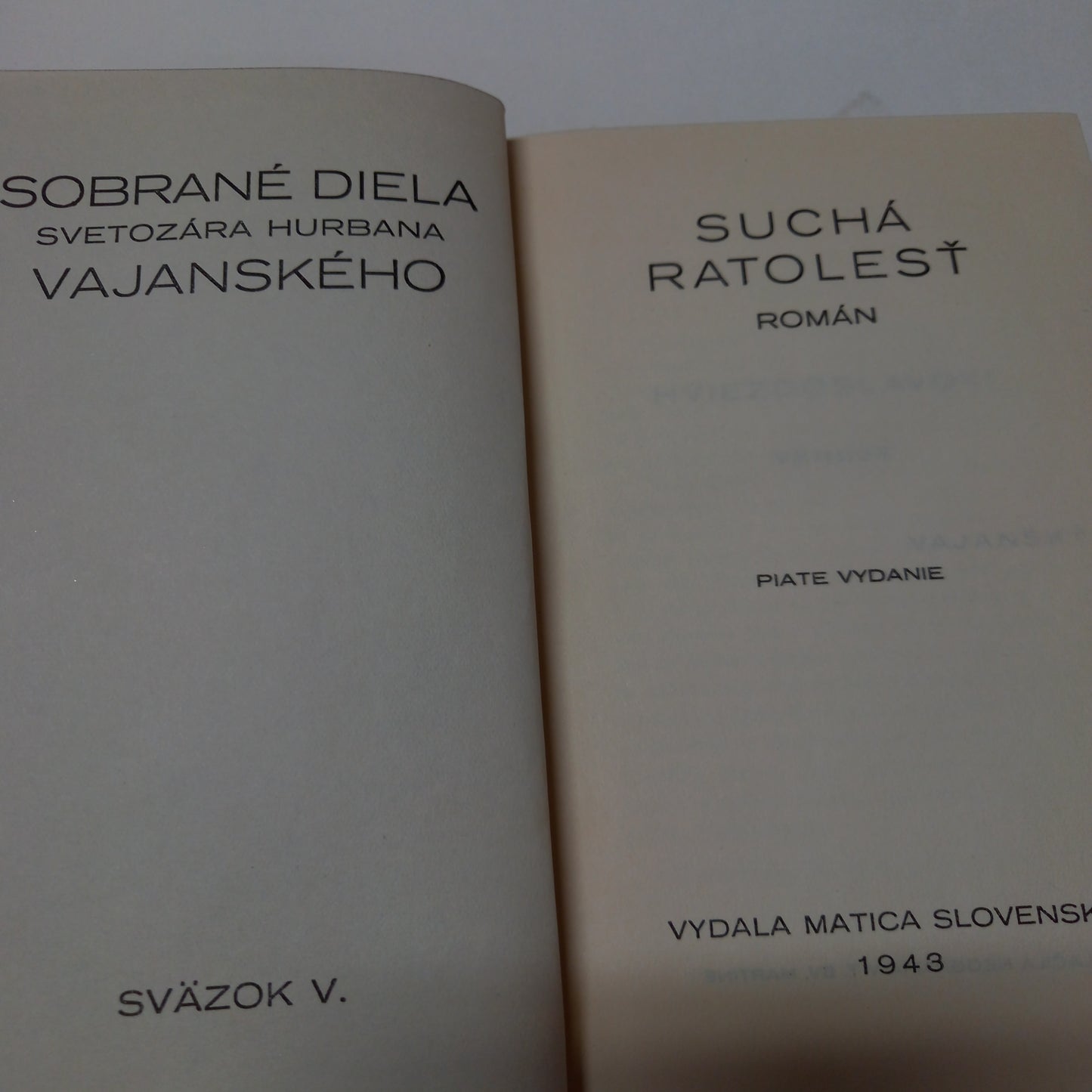 Sobrané diela S. H. Vajanského V - Suchá ratolesť