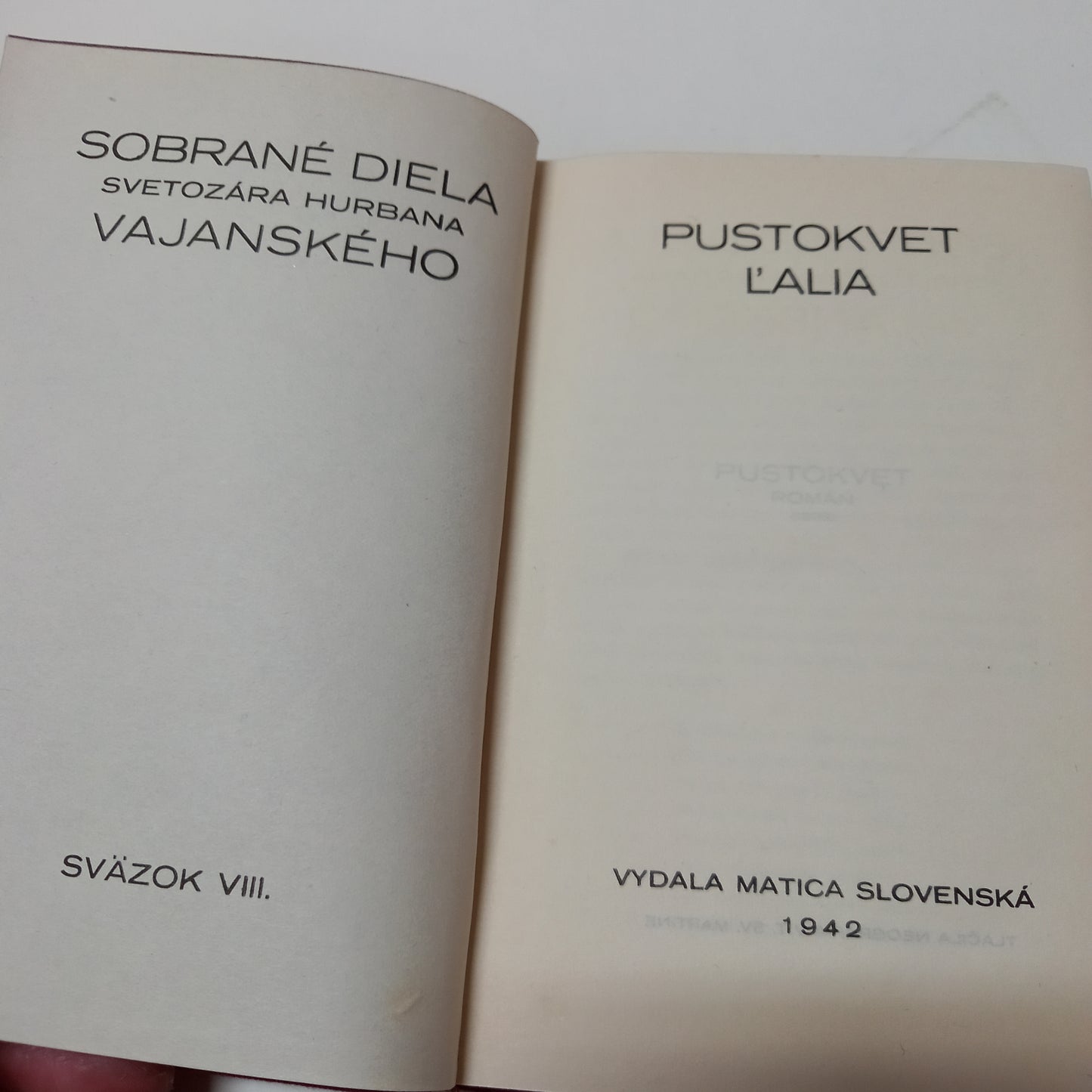 Sobrané diela S. H. Vajanského VIII - Pustokvet, Ľalia