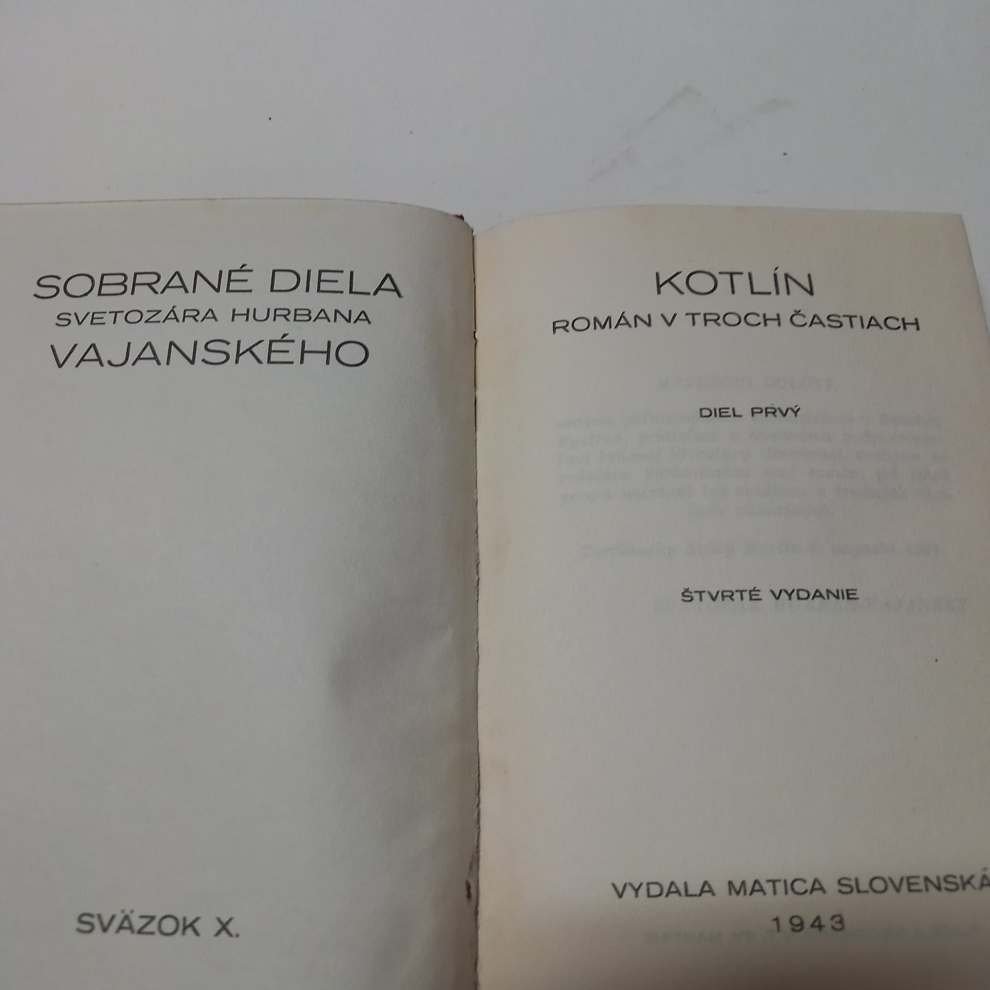 Sobrané diela S. H. Vajanského X - Kotlín
