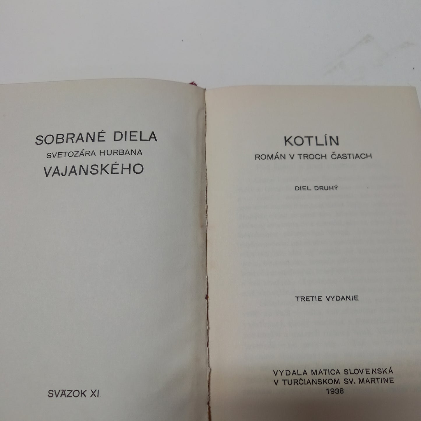 Sobrané diela S. H. Vajanského XI - Kotlín