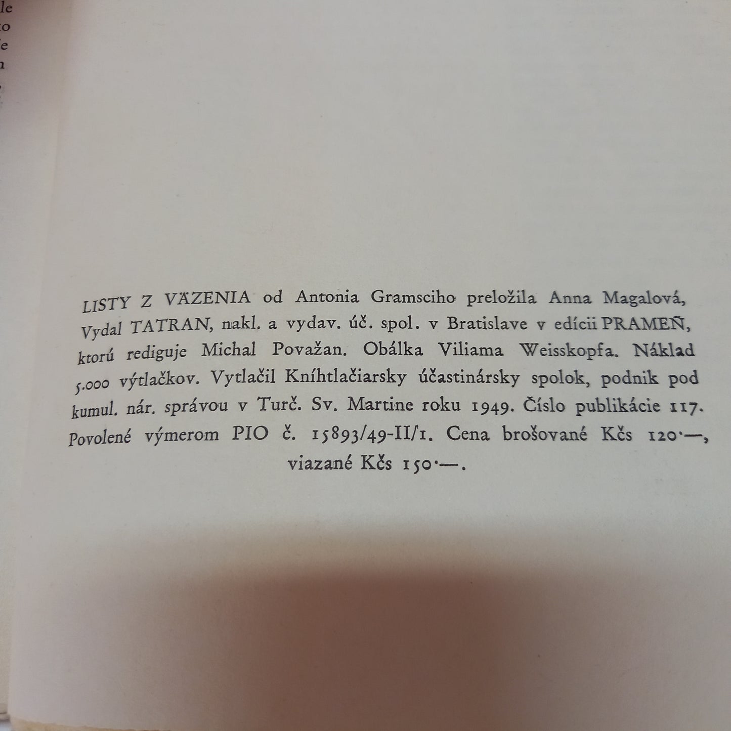 Listy z väzenia