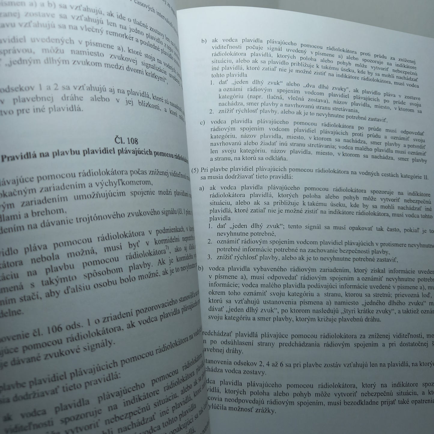 Pravidlá bezpečnosti prevádzky plavidla po vnútrozemských vodných cestách Slovenskej republiky