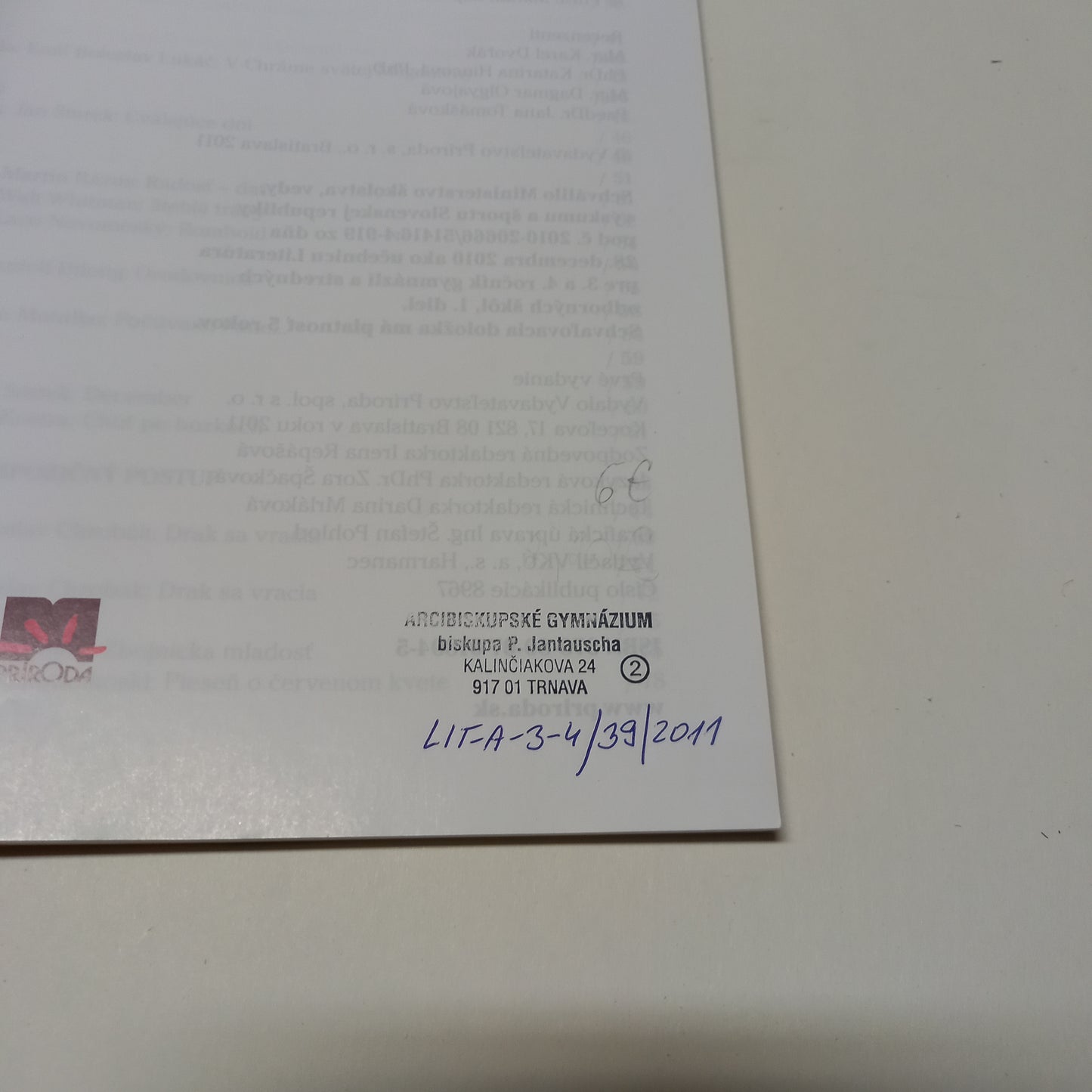 Literatúra pre 3. a 4. ročník gymnázií a stredných odborných škôl      1.diel