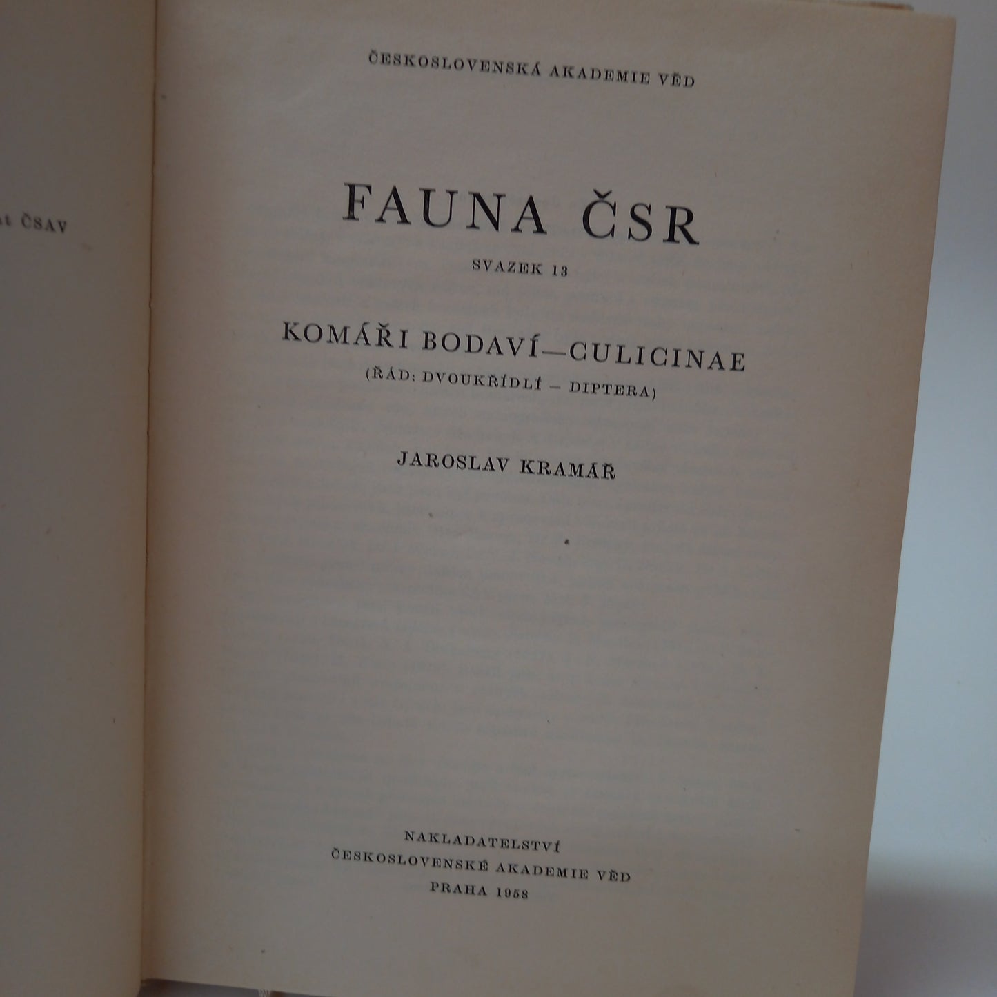 Fauna ČSR - Komáři bodaví