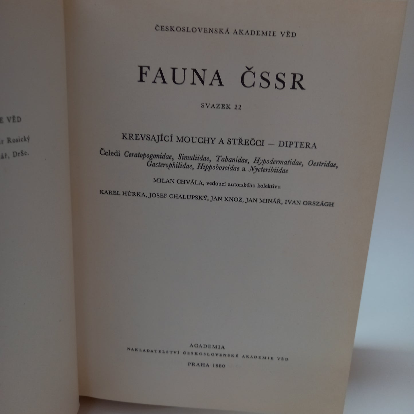 Fauna ČSSR - Krevsající mouchy a střečci