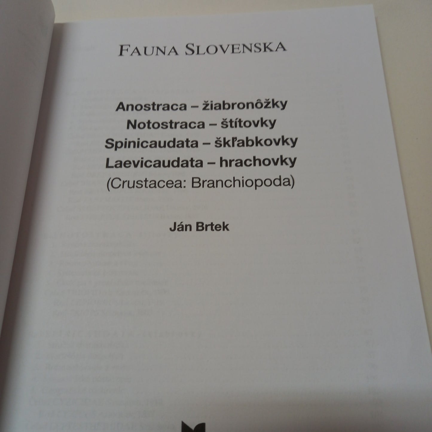 Fauna Slovenska - žiabronôžky, štítovky,