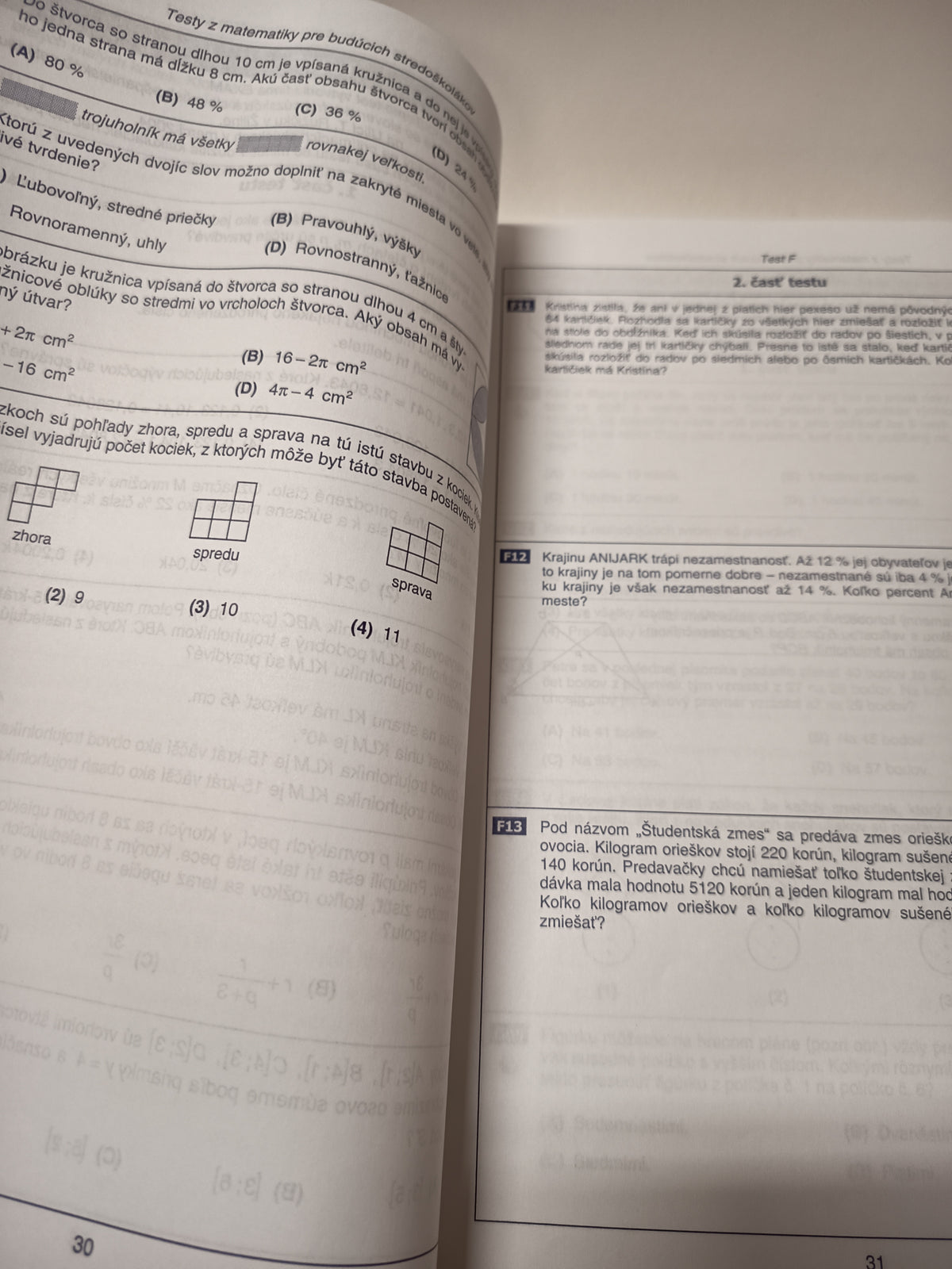 Testy z matematiky pre budúcich stredoškolákov