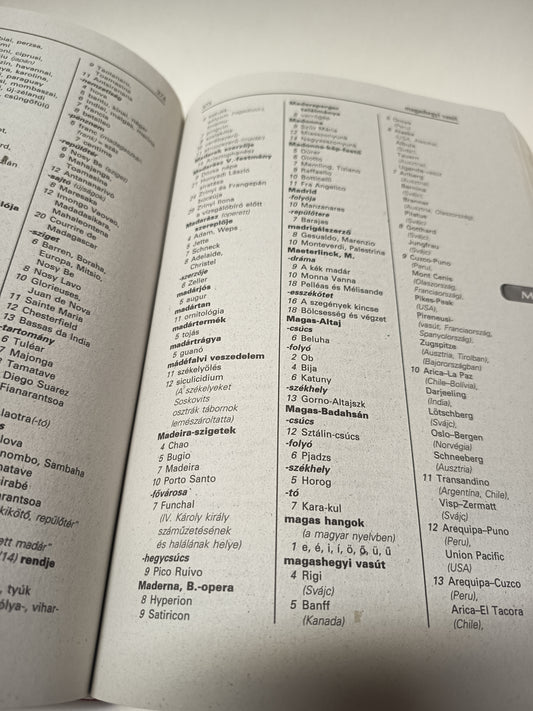 Kereszt- rejtvény lexikon