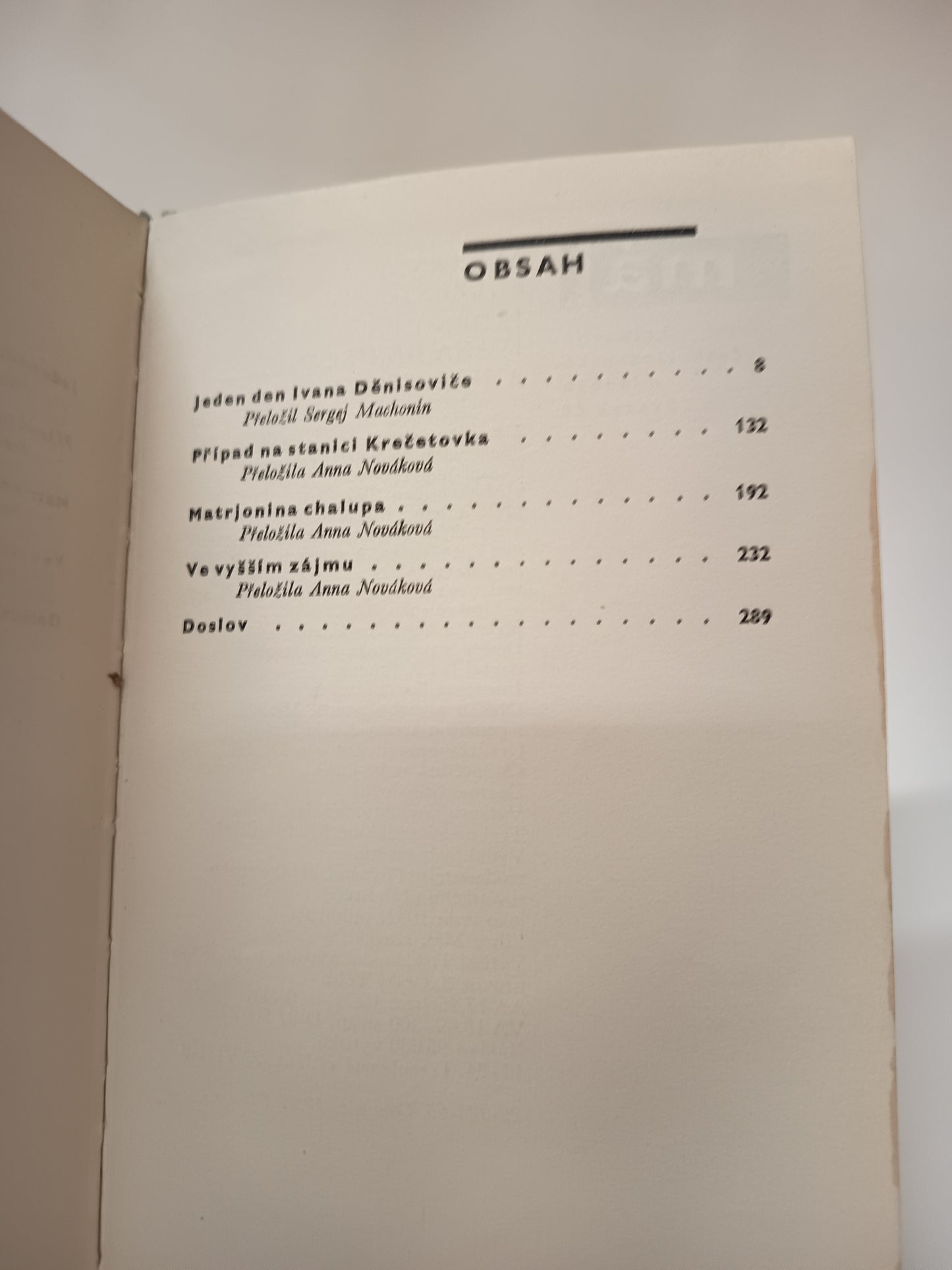 Jeden den Ivana Děnisoviče a jiné prózy