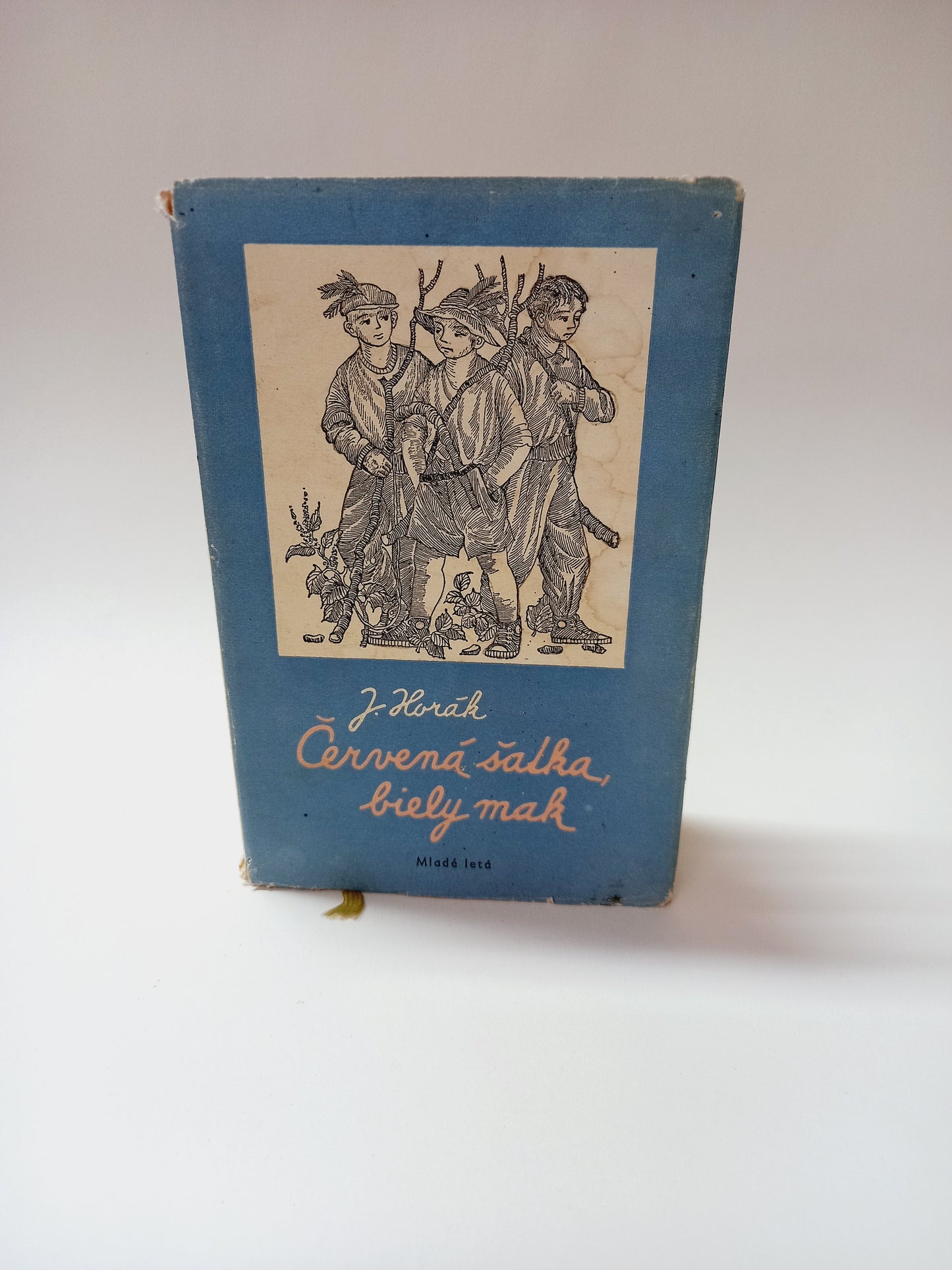 Červená šatka, biely mak