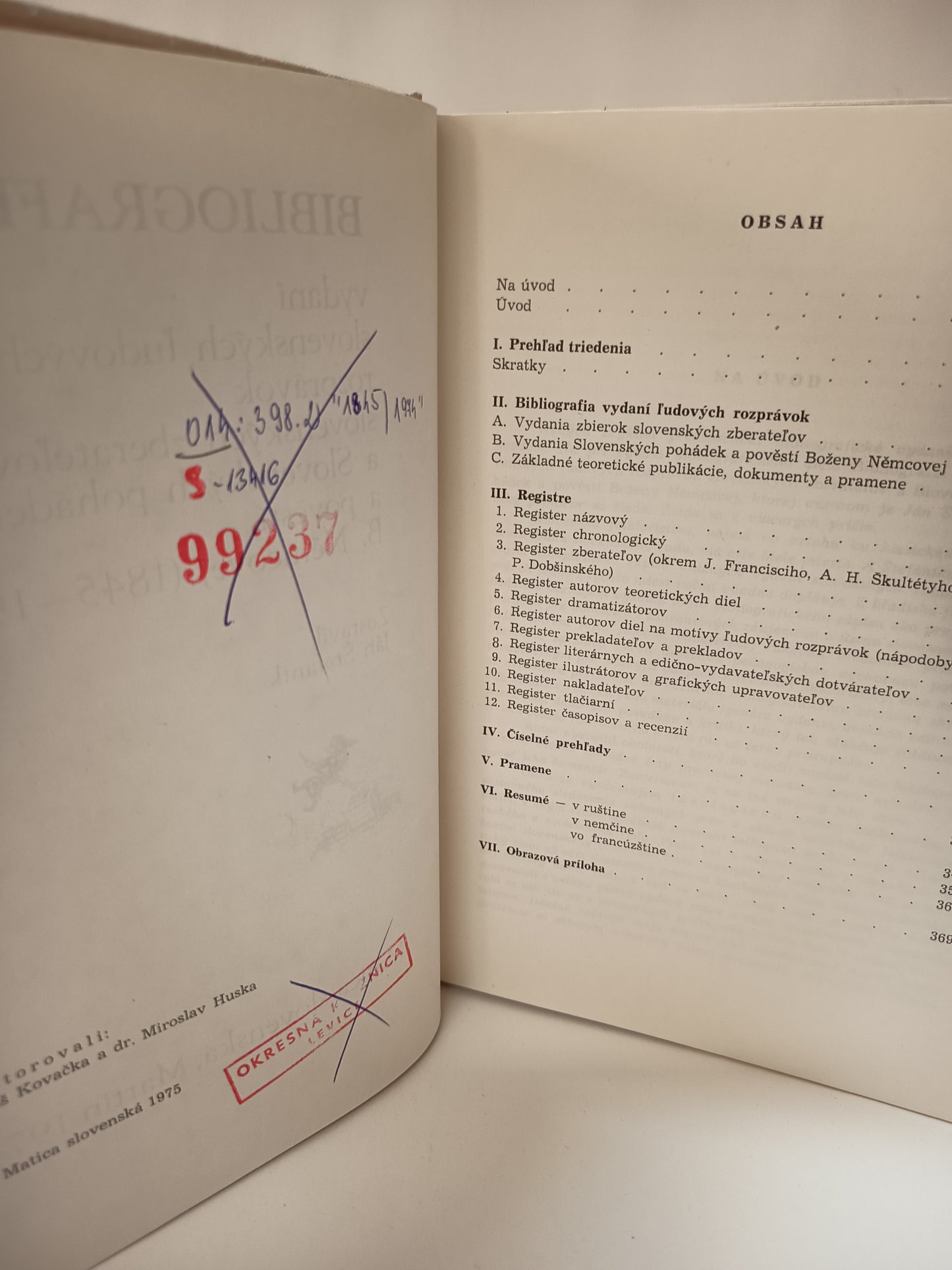 Bibliografia vydaní slovenských ľudových rozprávok 1845-1974