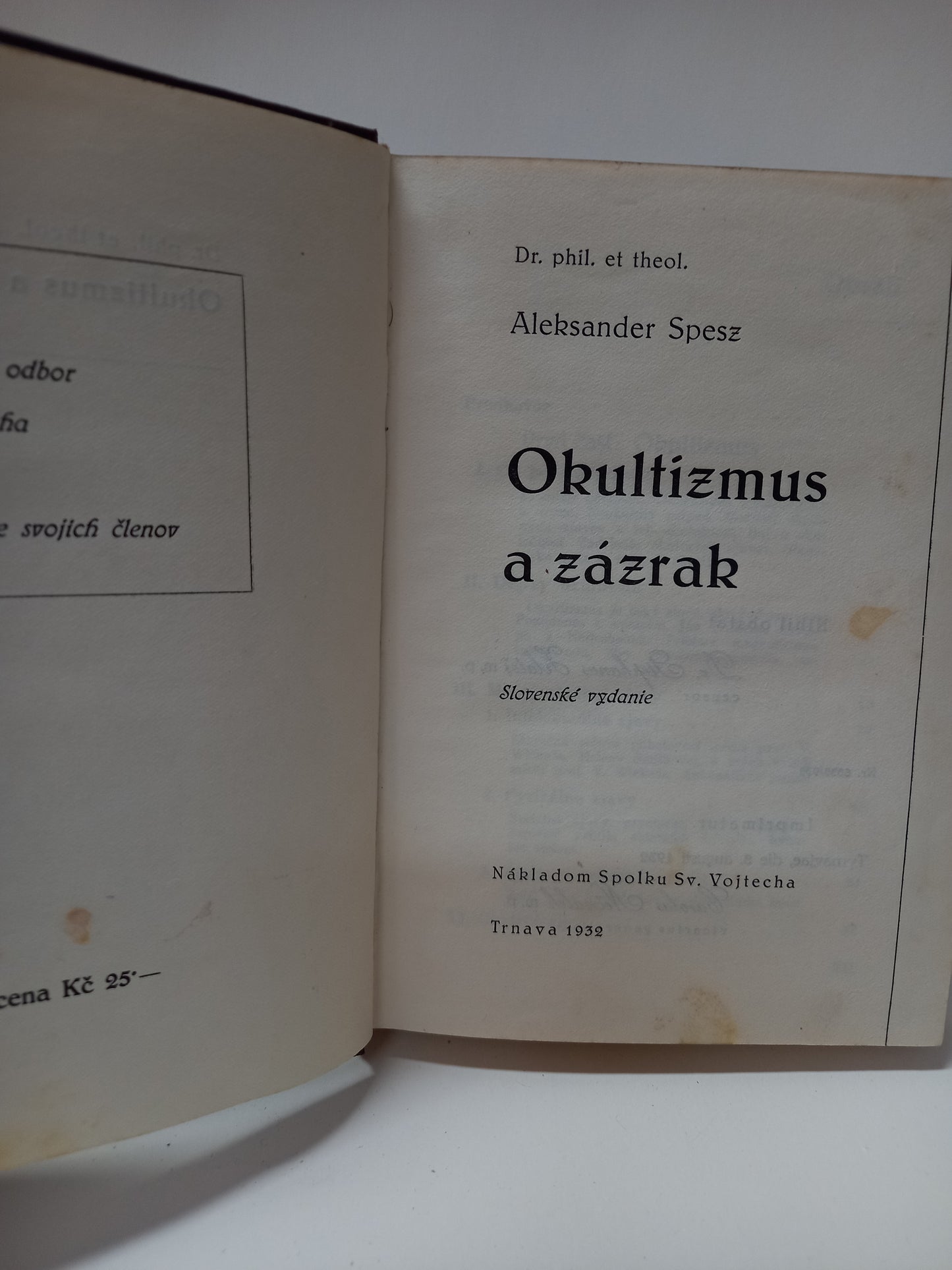 Okultizmus a zázrak